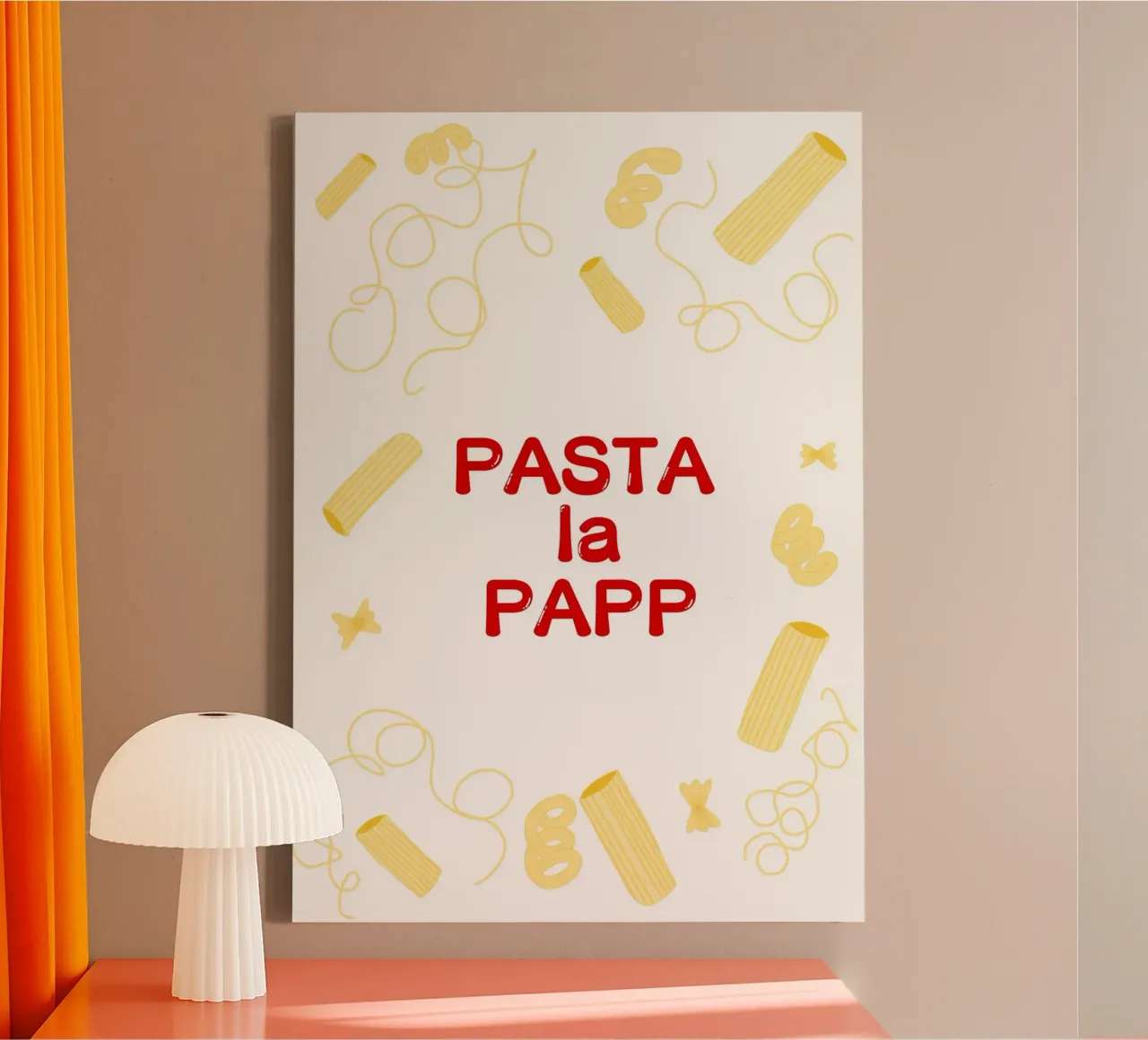 Pasta la papp canvas met Baklijst van tausendunddrei