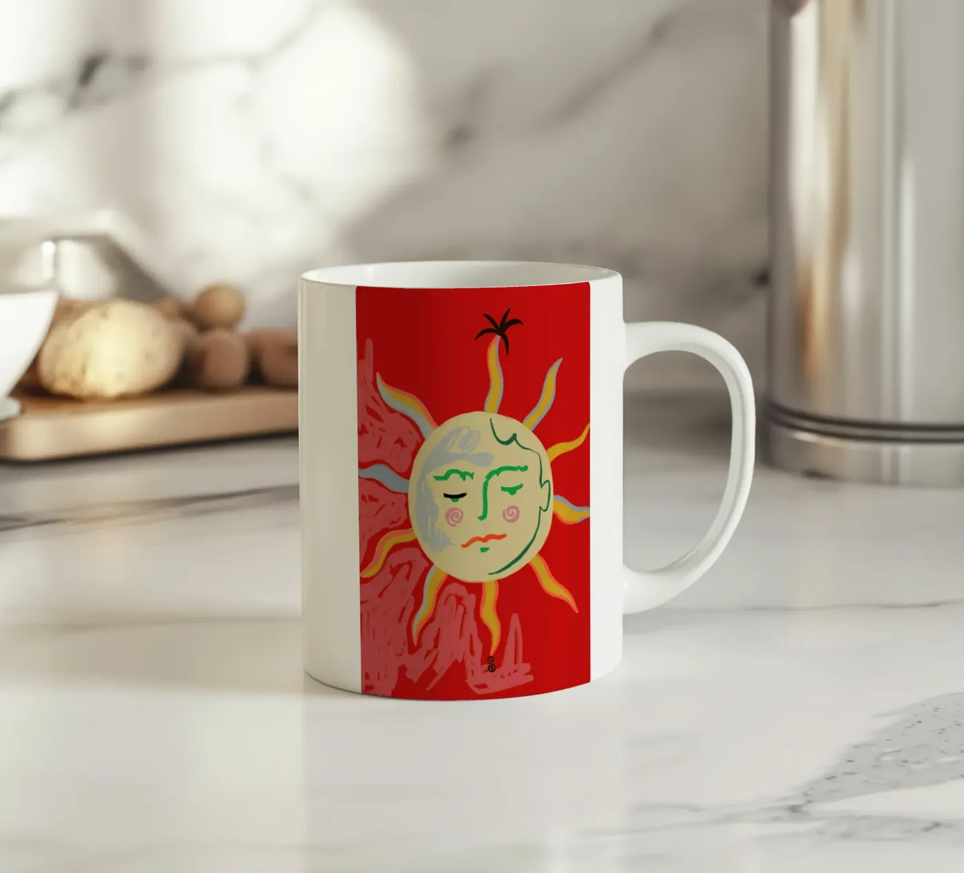 Helios ceramic mug by Sandra Poliakov