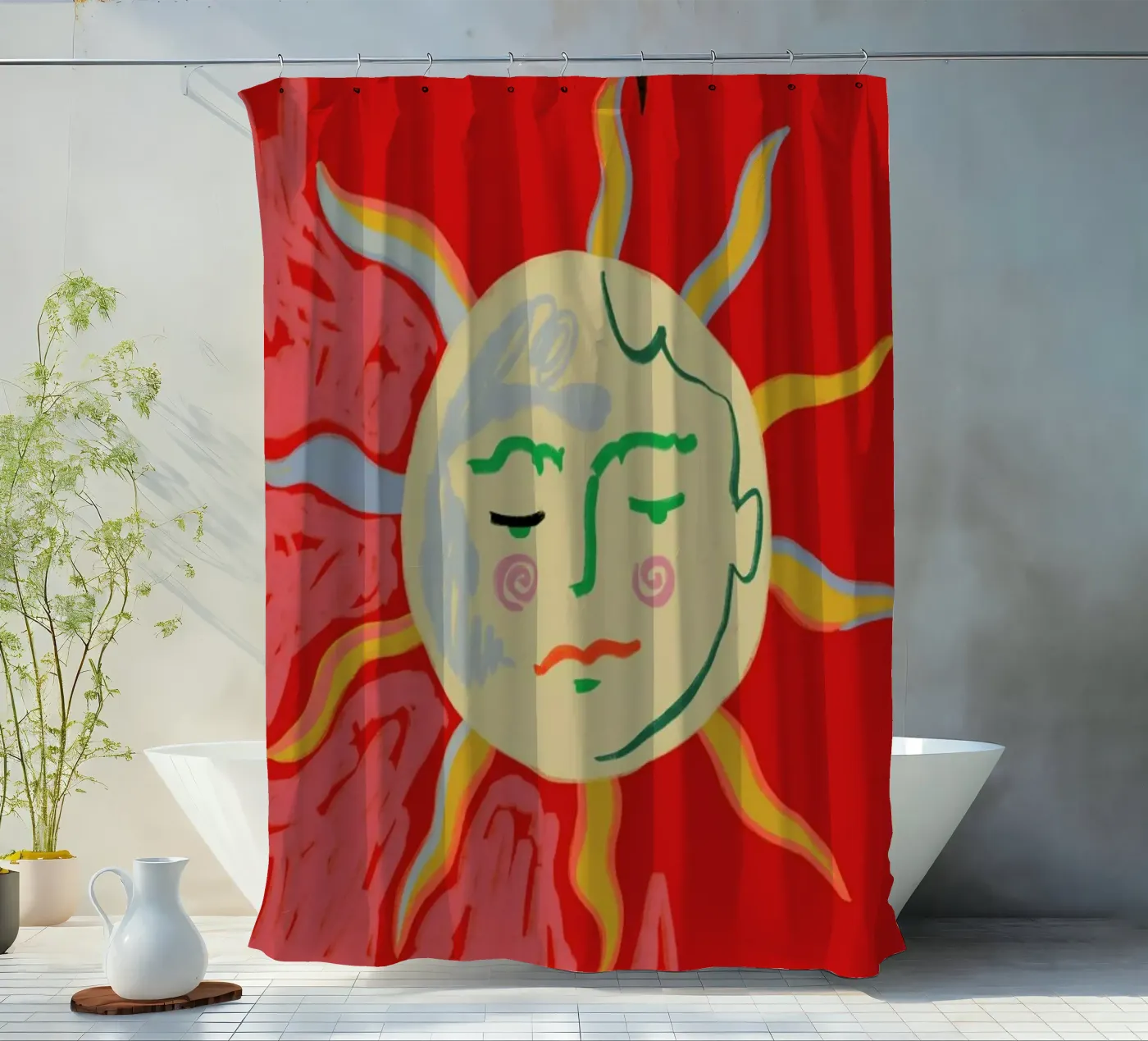 Helios douchegordijn van Sandra Poliakov