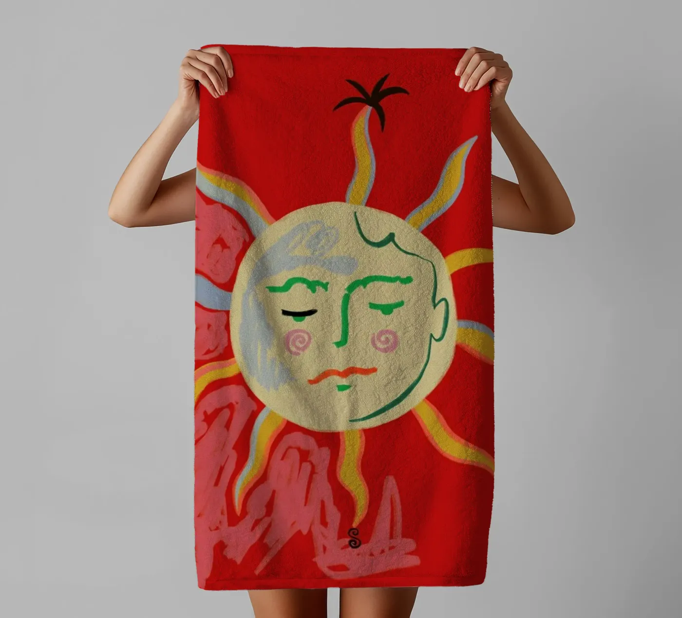 Helios badhanddoek van Sandra Poliakov