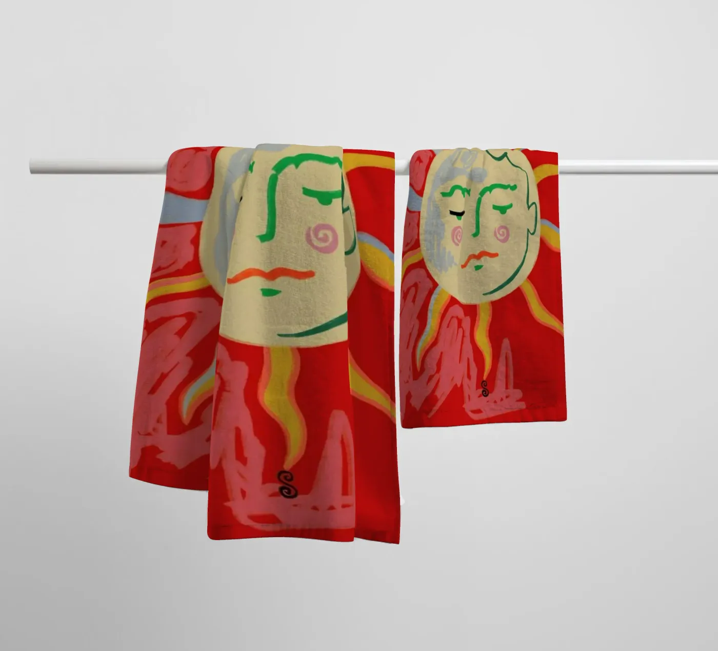 Helios badhanddoek van Sandra Poliakov