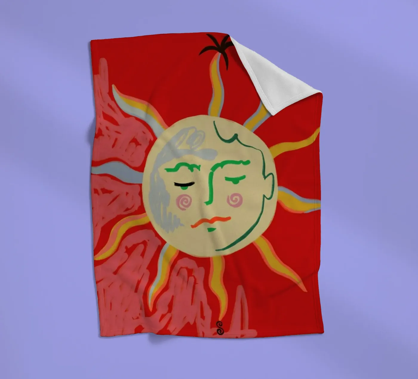 Helios fleecedeken van Sandra Poliakov