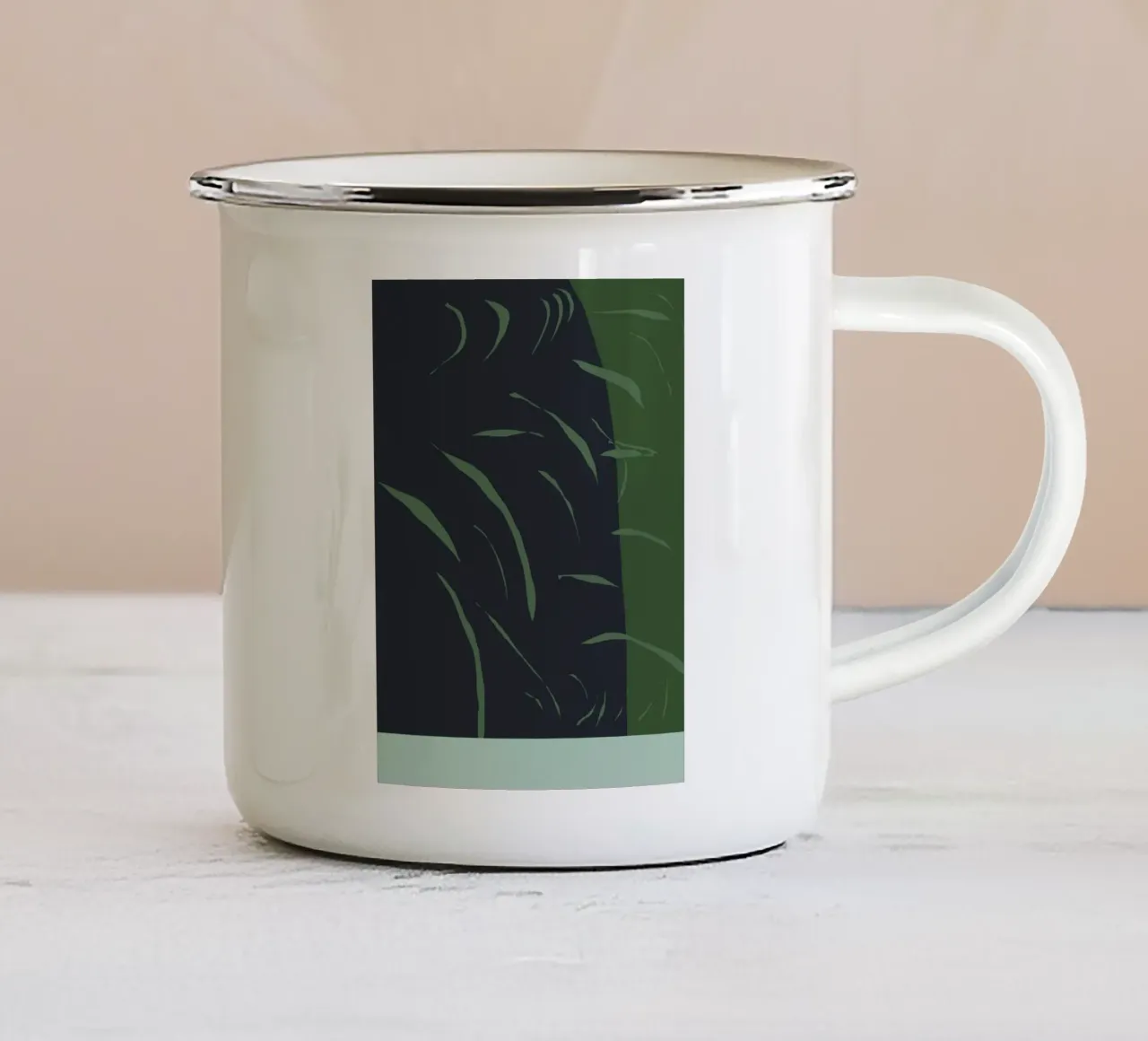 Verde moderno tazza in smalto da Little Dean