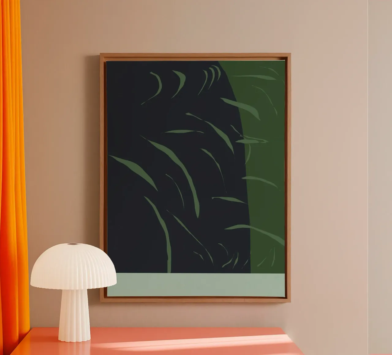 Verde moderno tela con Cornice a cassetta da Little Dean