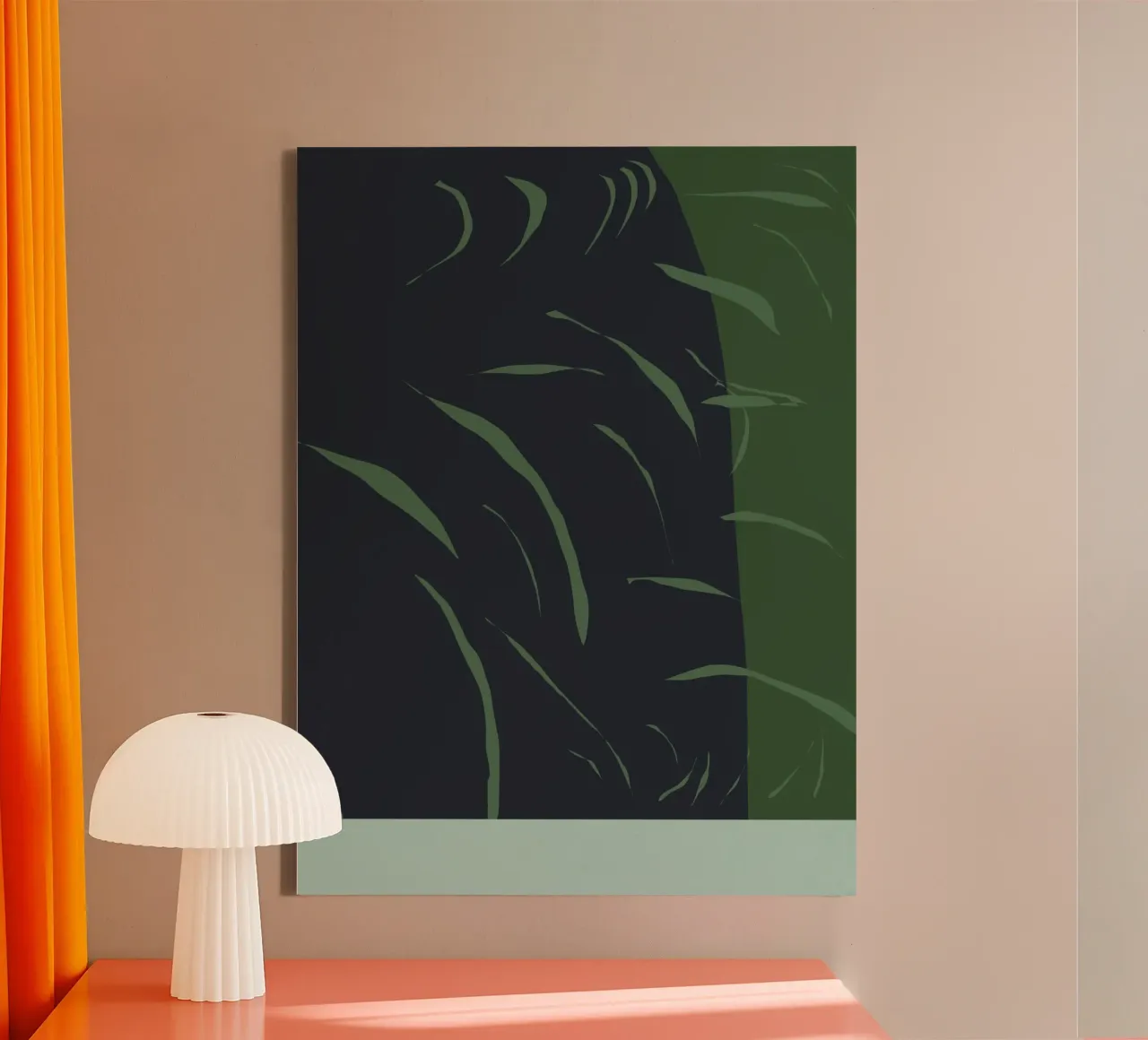 Verde moderno tela con Cornice a cassetta da Little Dean