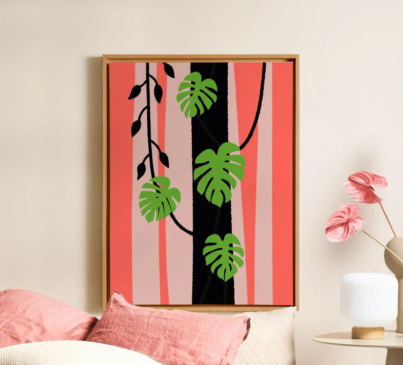 Monstera canvas van TRENDY POSTER SHOP