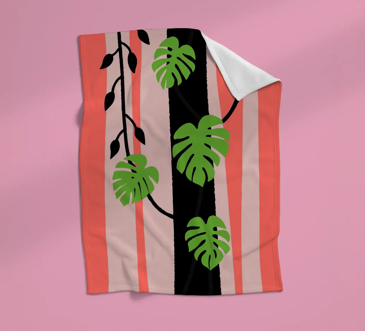 Monstera Fleecedecke von TRENDY POSTER SHOP