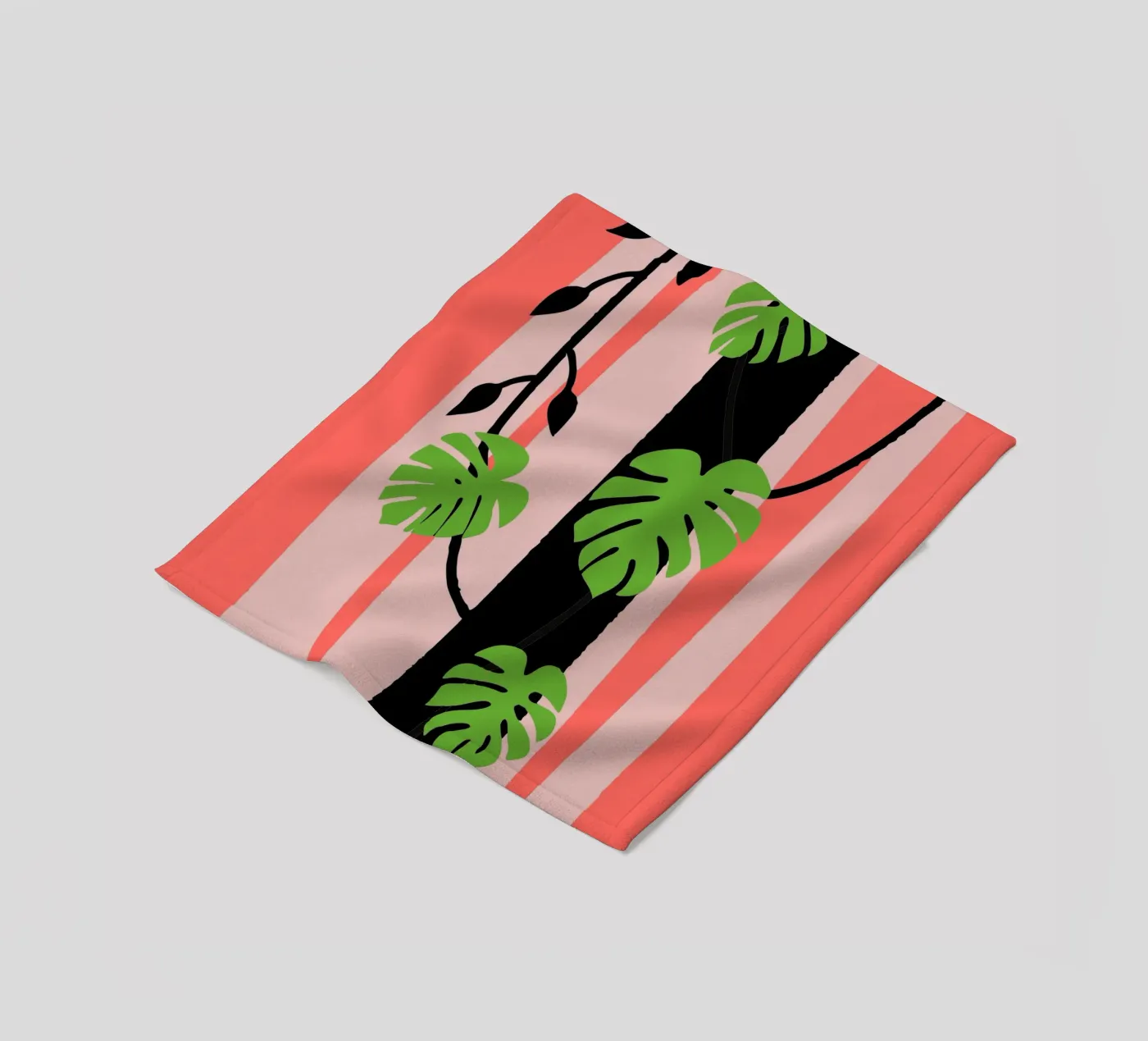 Monstera Fleecedecke von TRENDY POSTER SHOP