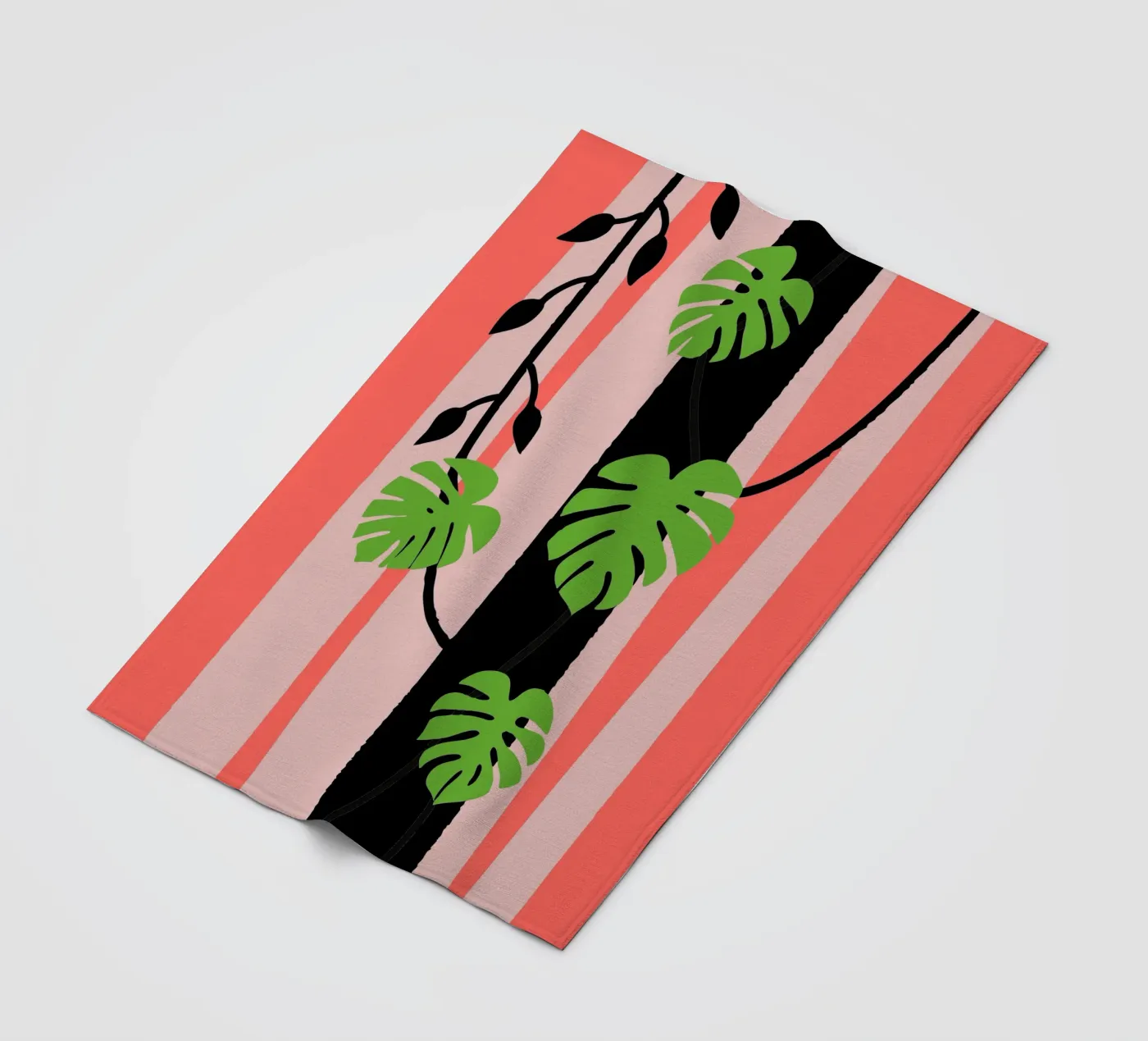 Monstera Fleecedecke von TRENDY POSTER SHOP