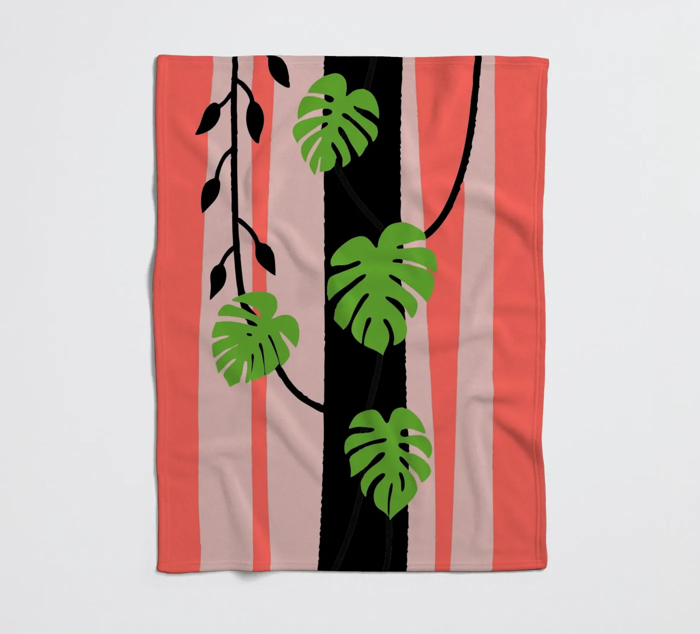 Monstera Fleecedecke von TRENDY POSTER SHOP