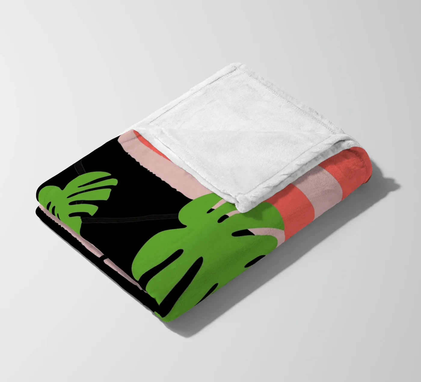 Monstera Fleecedecke von TRENDY POSTER SHOP