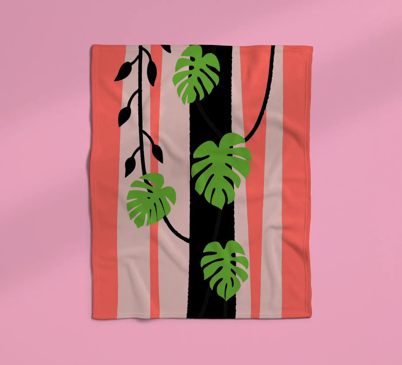 Monstera Fleecedecke von TRENDY POSTER SHOP