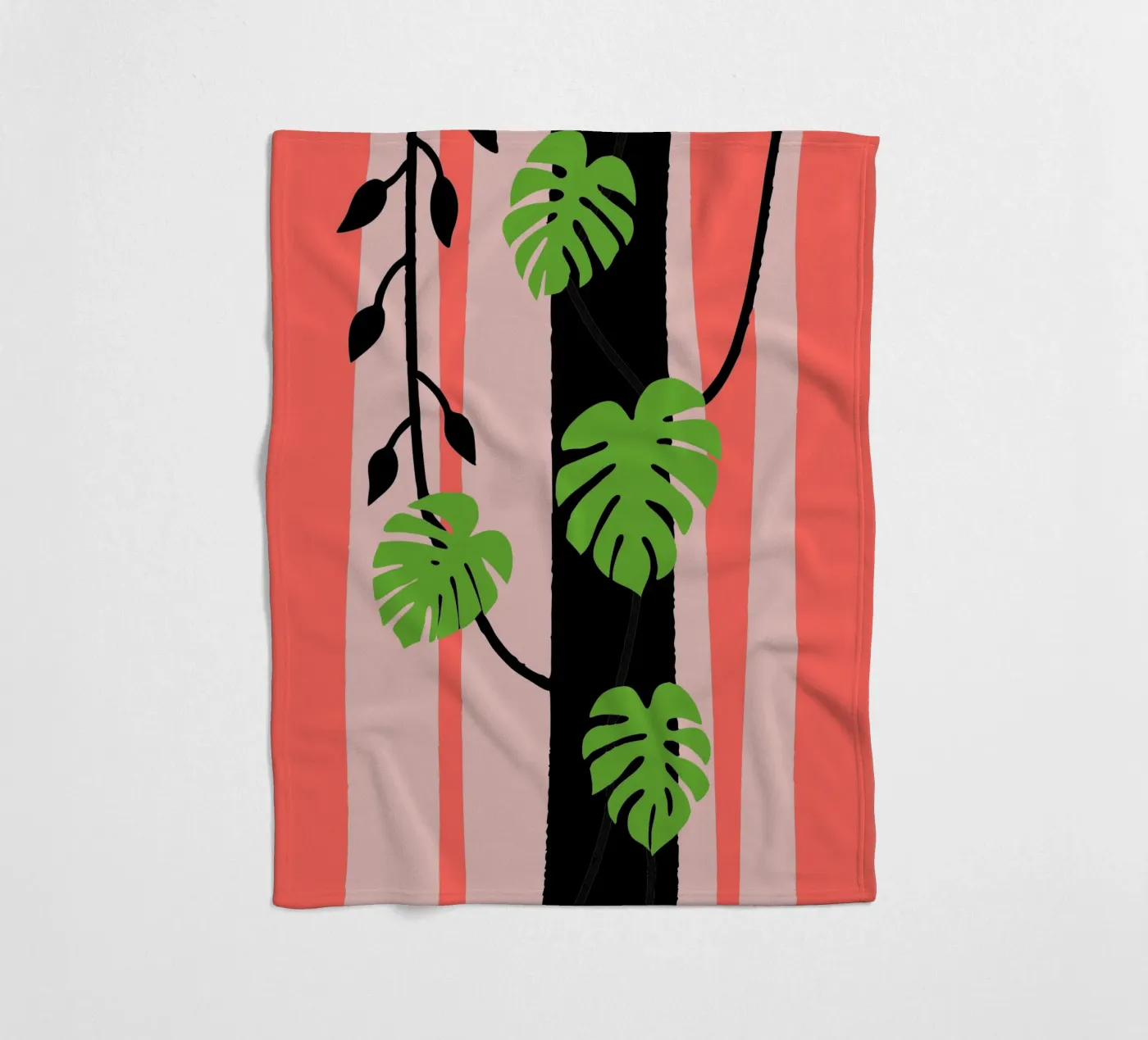 Monstera Fleecedecke von TRENDY POSTER SHOP