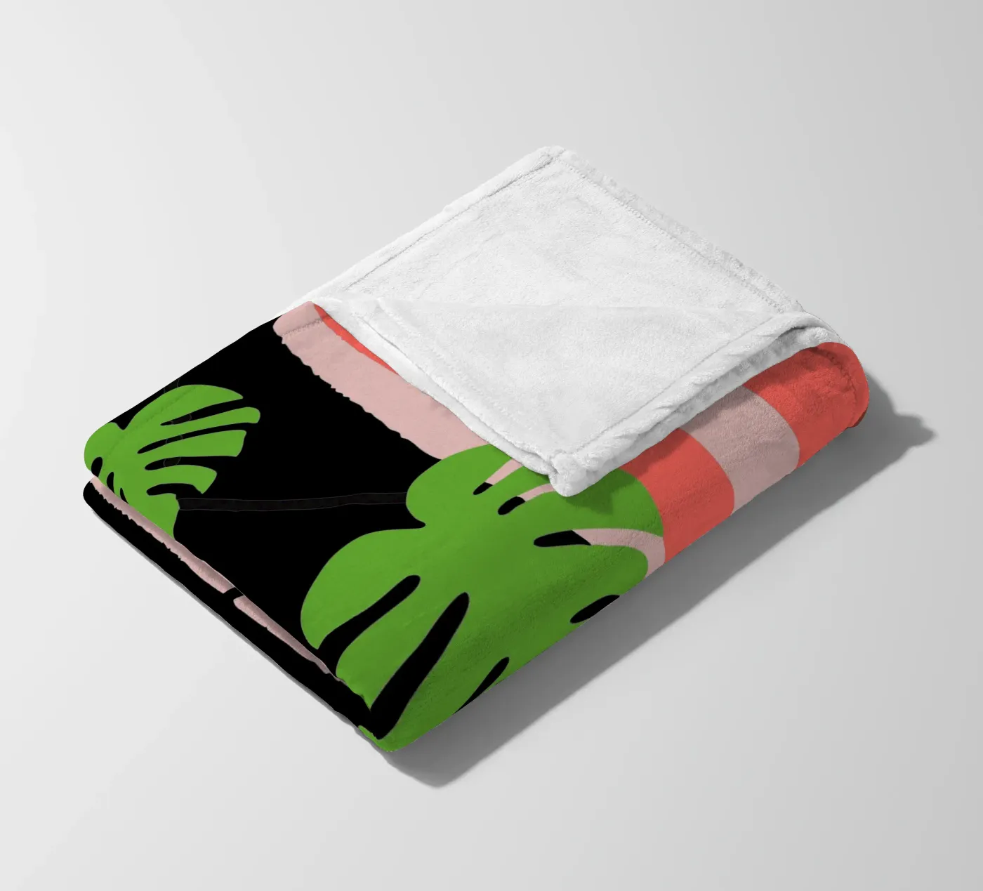 Monstera Fleecedecke von TRENDY POSTER SHOP