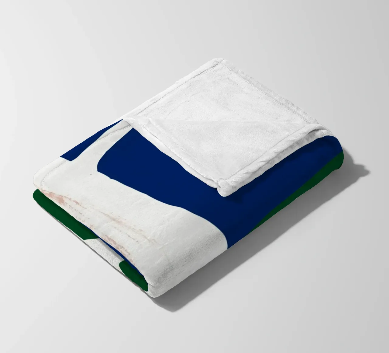 White bark fleece blanket by Little Dean