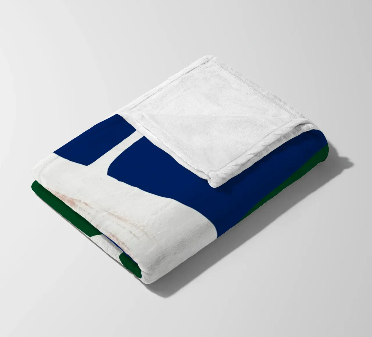 White bark fleece blanket by Little Dean