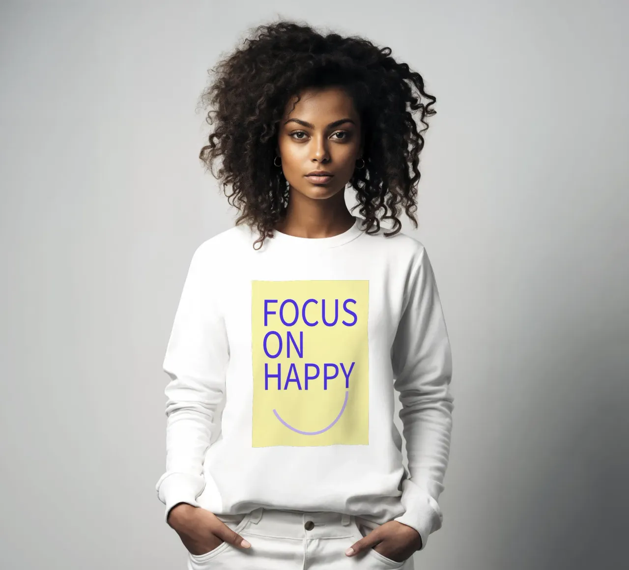 FOCUS ON HAPPY. felpa da FRICKE DESIGN