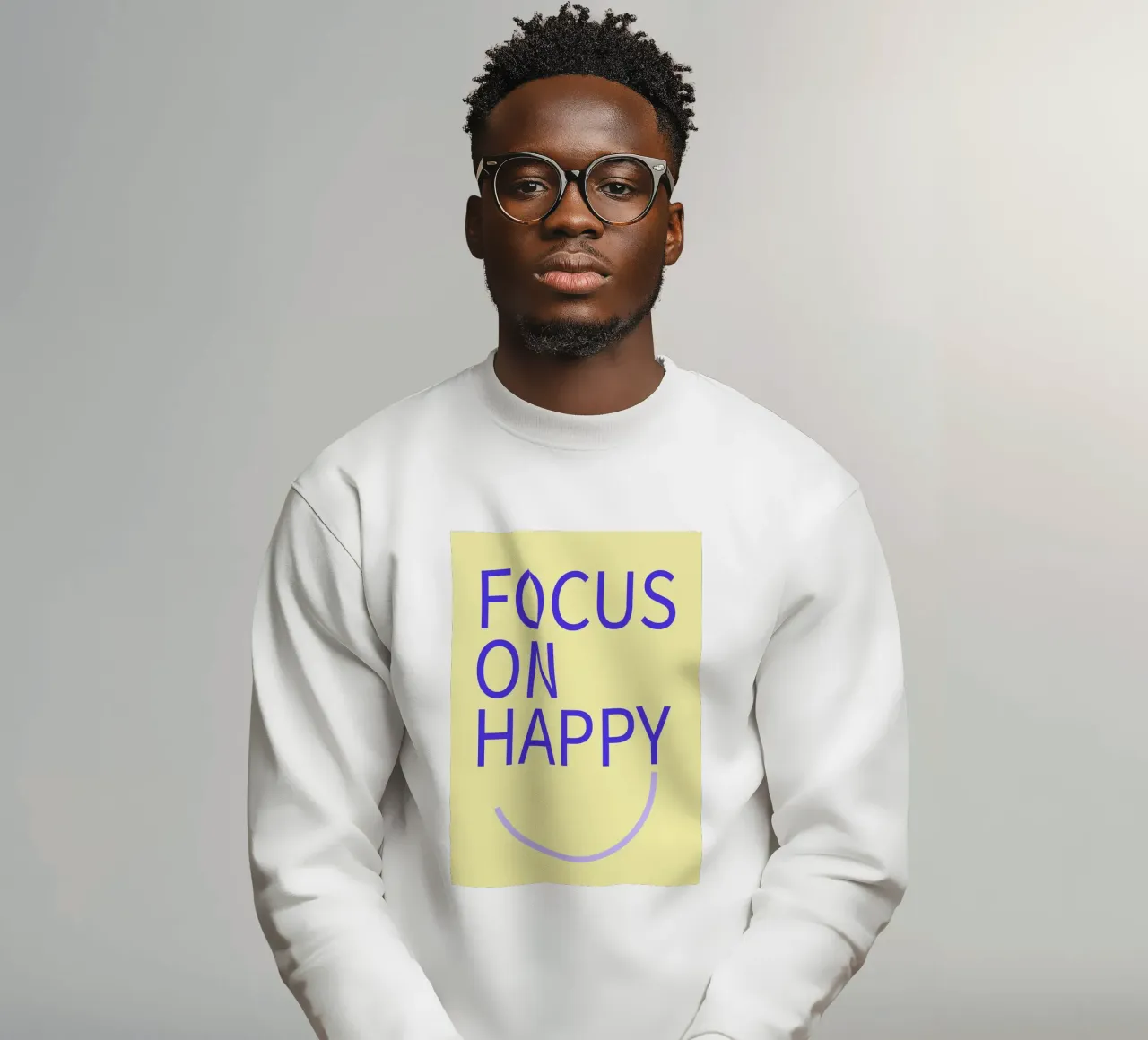 FOCUS ON HAPPY. felpa da FRICKE DESIGN