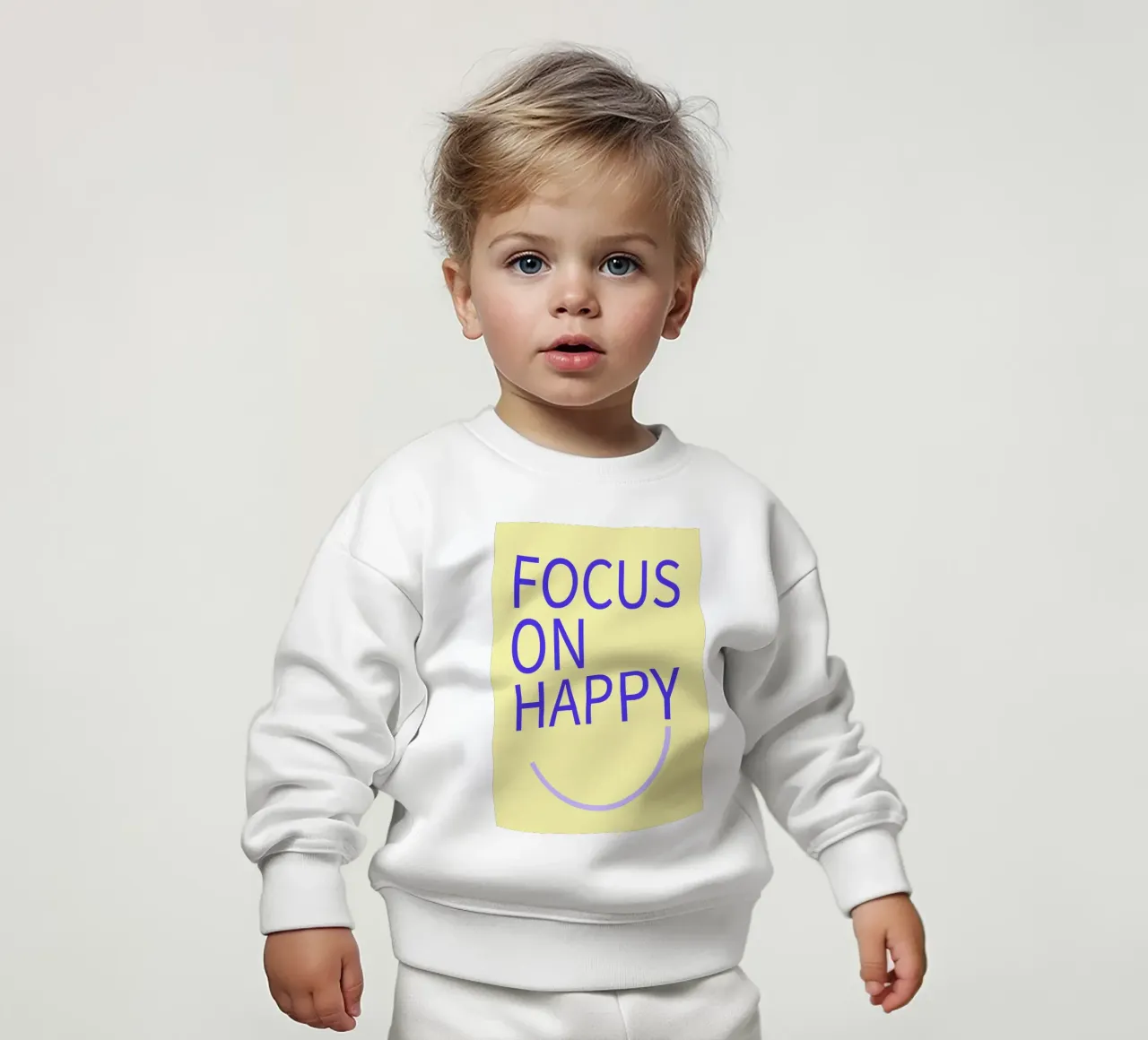 FOCUS ON HAPPY. felpa neonato da FRICKE DESIGN