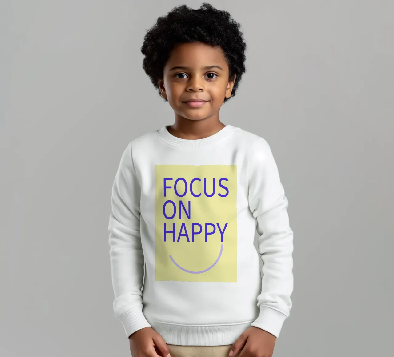 FOCUS ON HAPPY. felpa bambino da FRICKE DESIGN