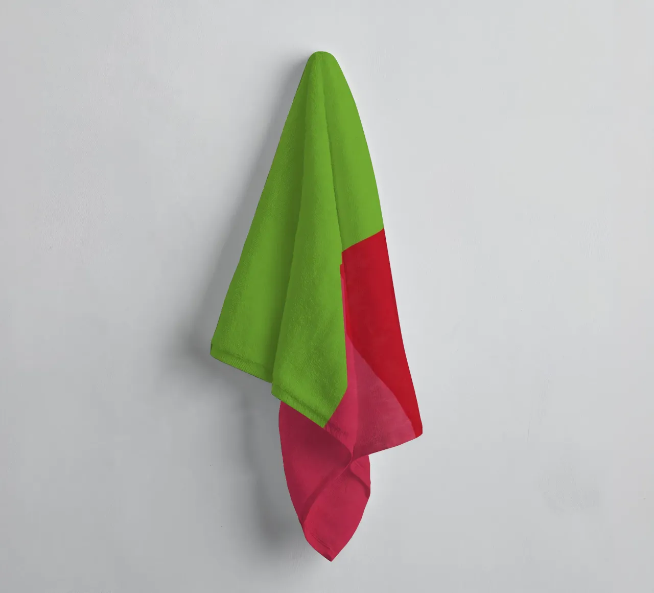 Verde e rosso di colore opposto asciugamano da bagno da Little Dean
