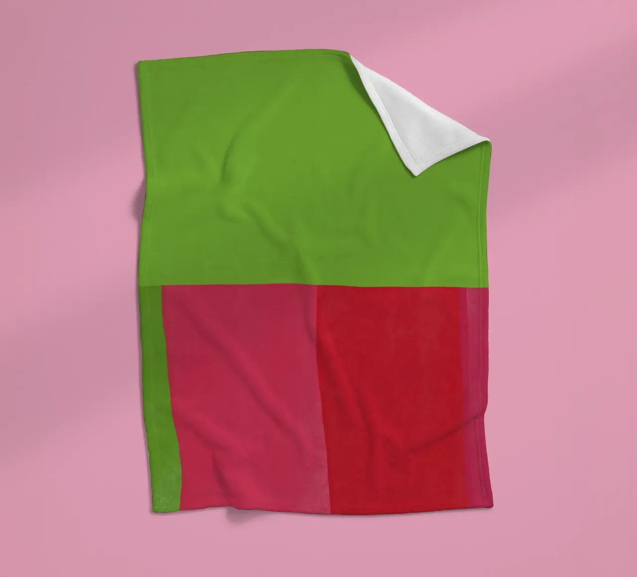 Verde e rosso di colore opposto coperta in pile da Little Dean