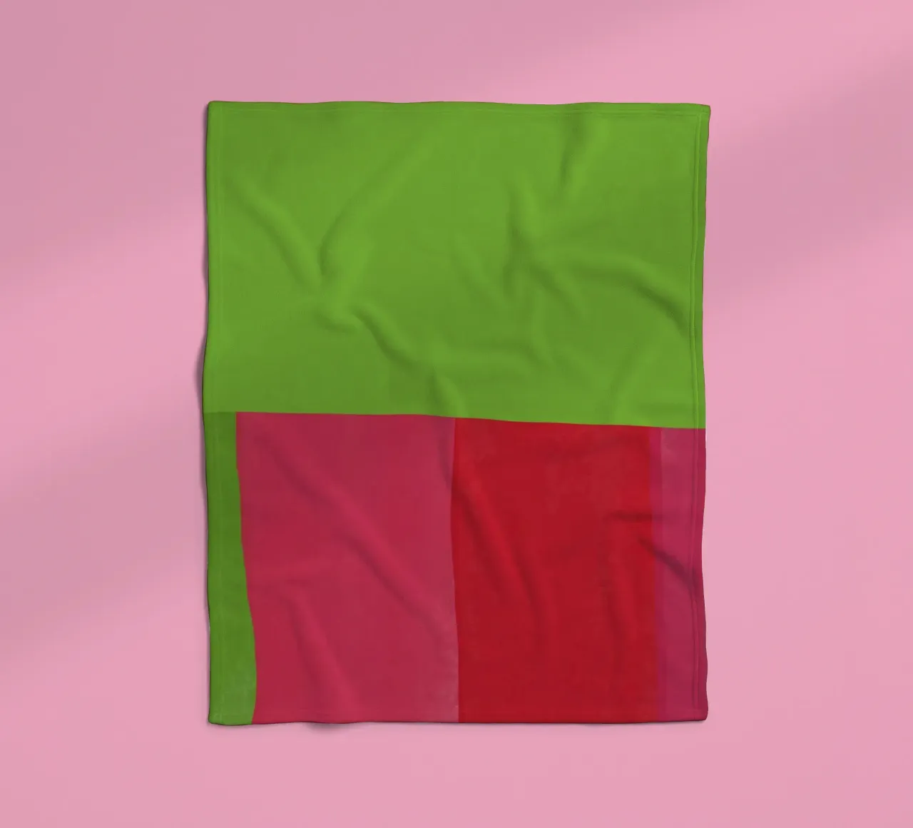 Verde e rosso di colore opposto coperta in pile da Little Dean