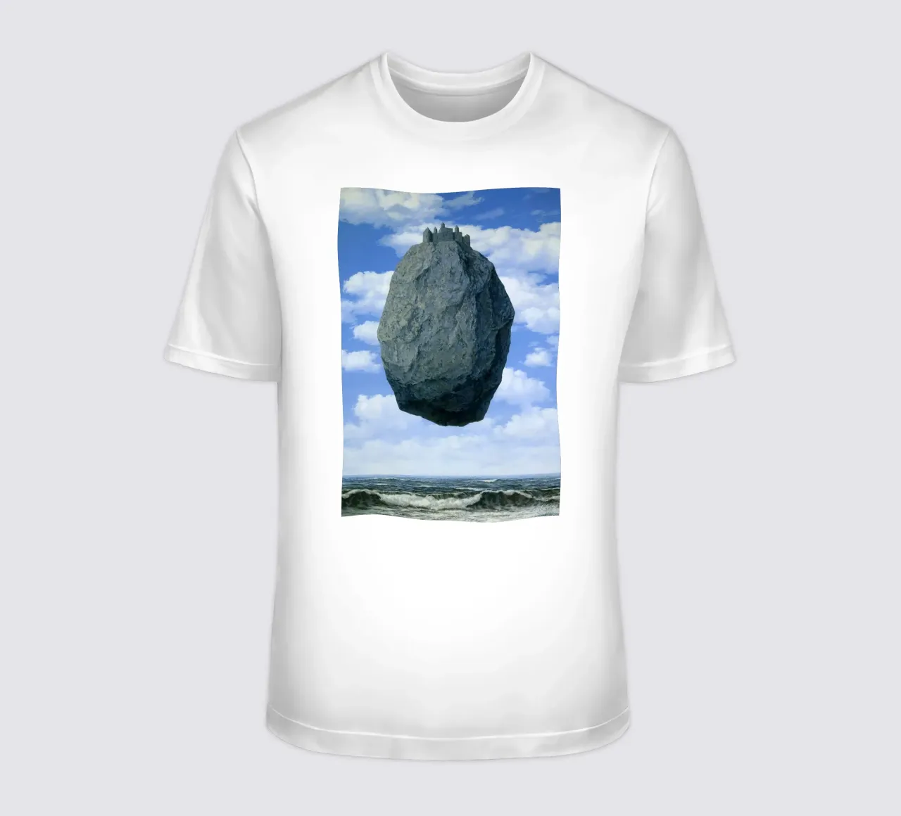 Il castello sui Pirenei di René Magritte (1959) t-shirt da Classic Art Prints