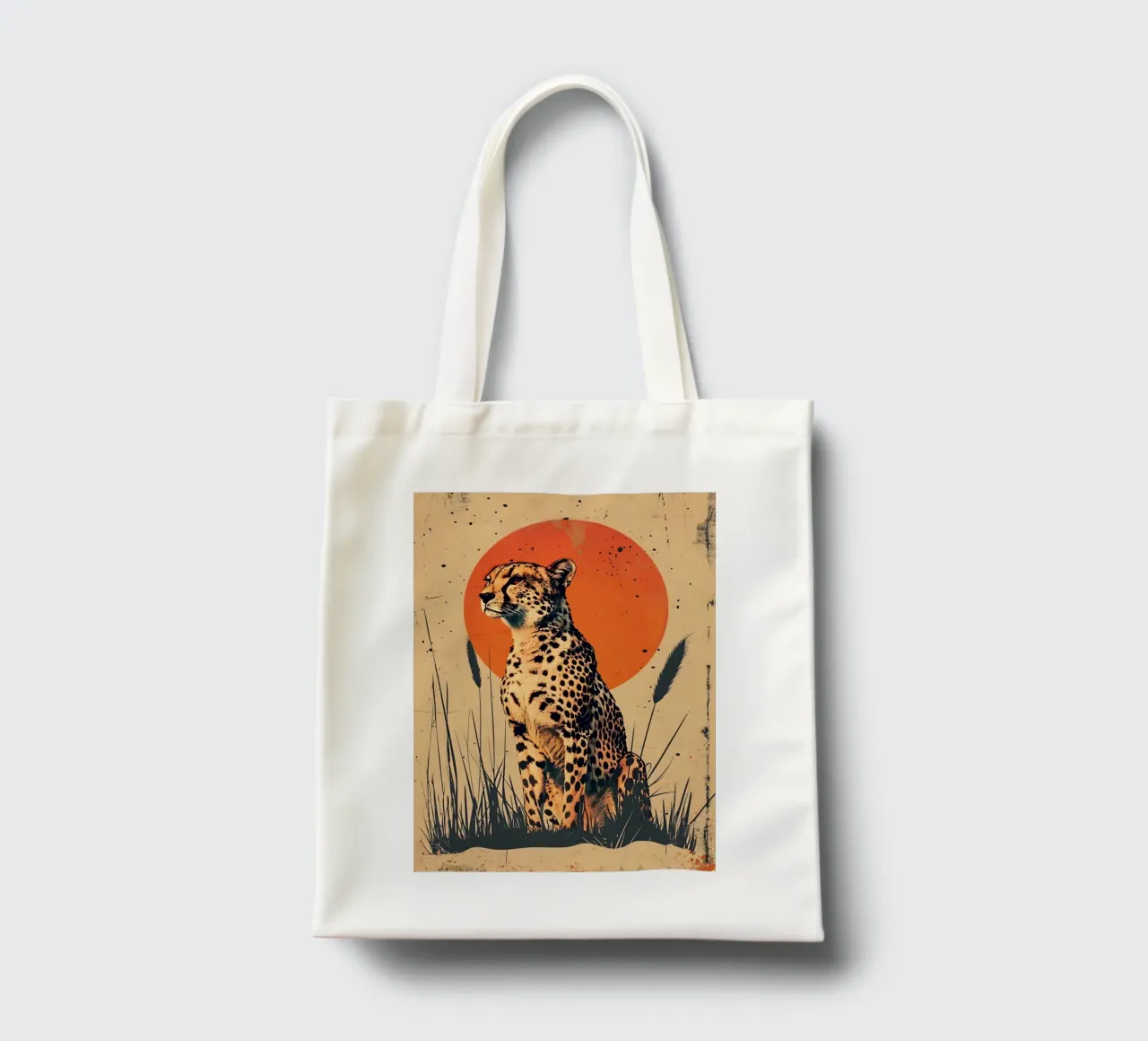 Gepard Vintage Grafik tote bag by WILD ART