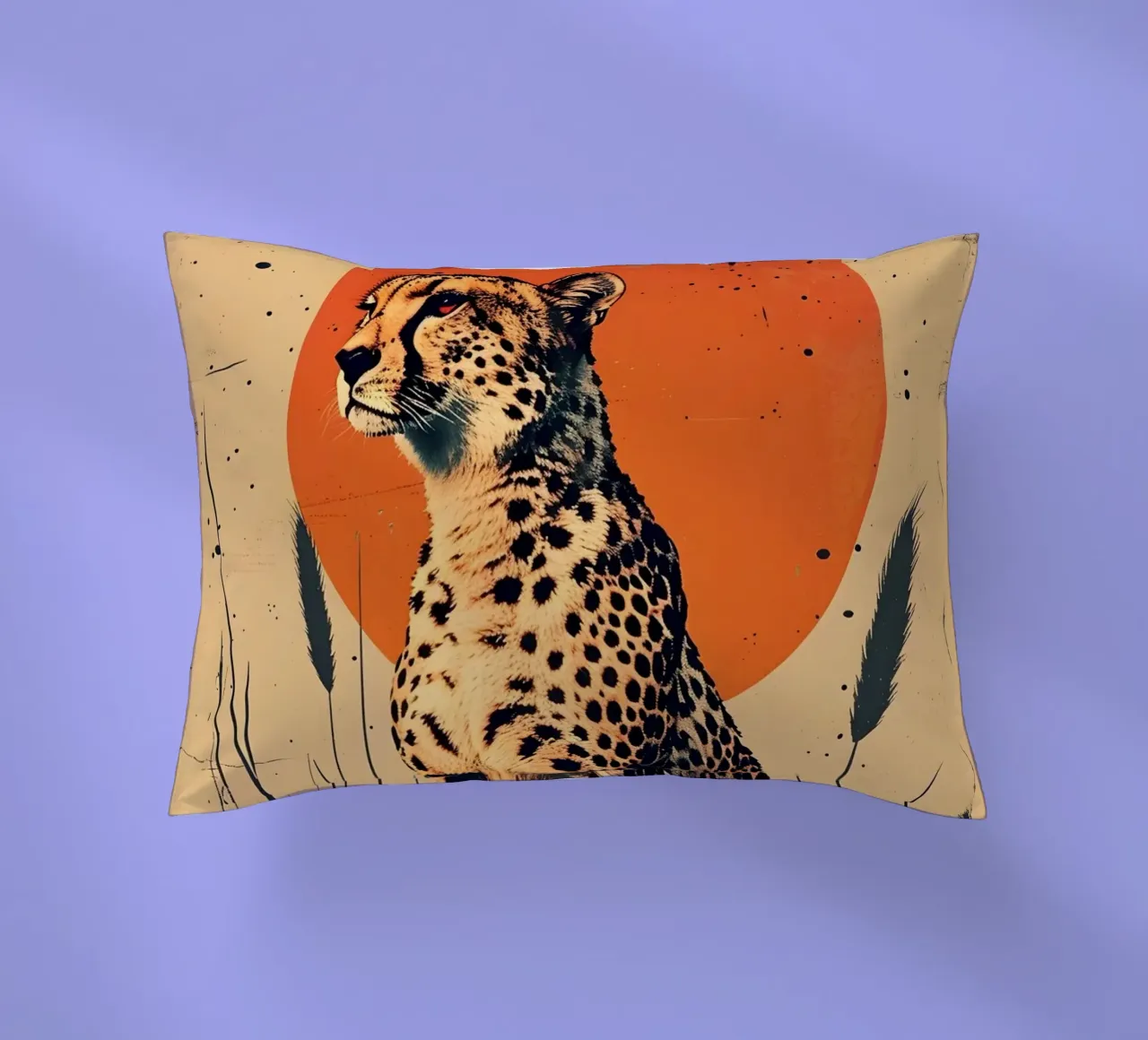 Gepard Vintage Grafik cuscino da WILD ART