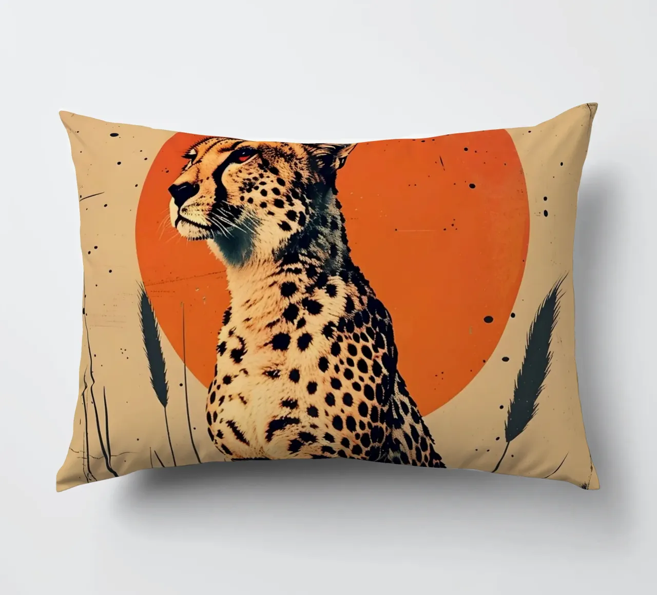 Gepard Vintage Grafik cuscino da WILD ART