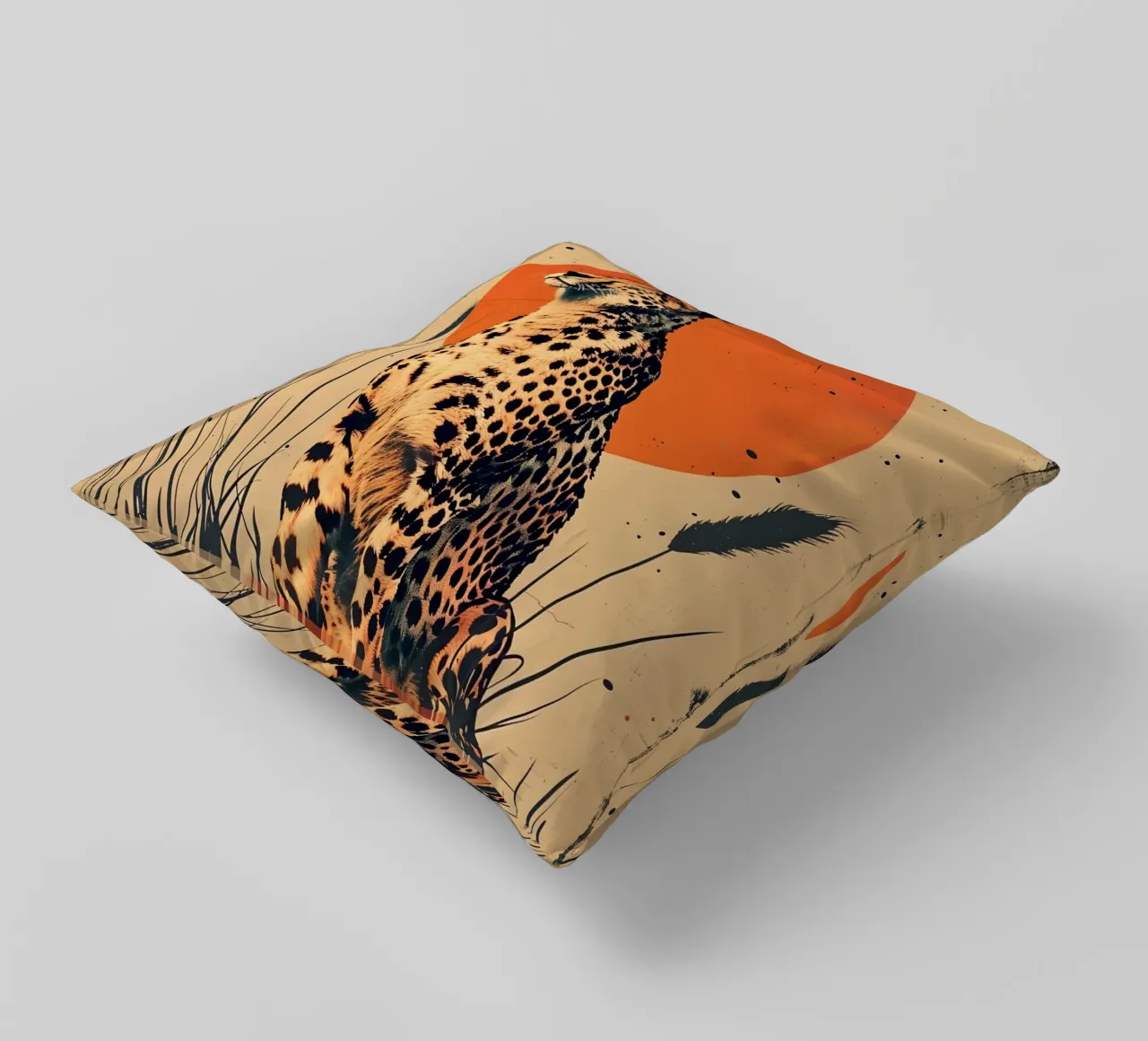 Gepard Vintage Grafik cuscino da WILD ART