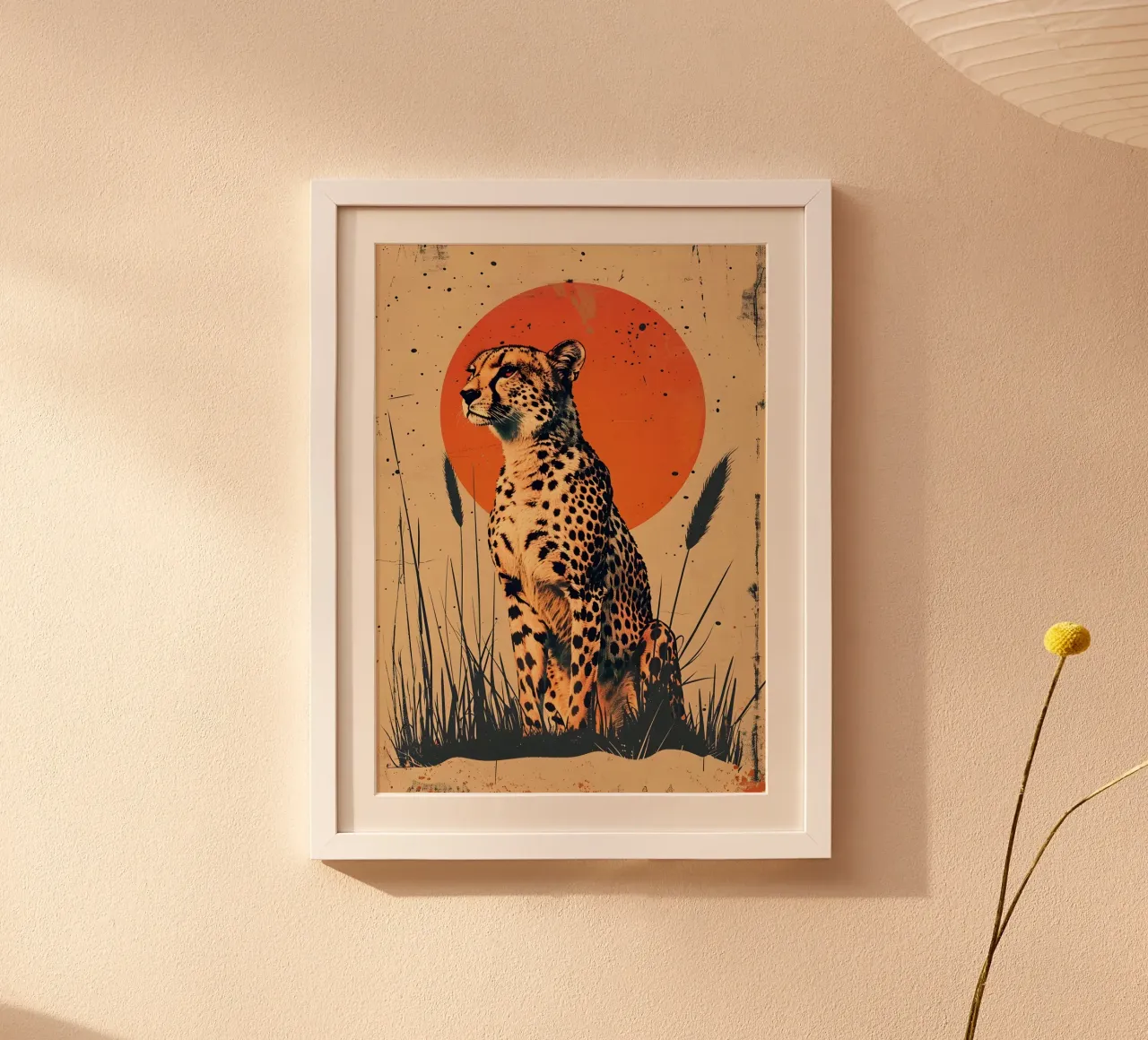 Gepard Vintage Grafik carta hahnemühle da WILD ART