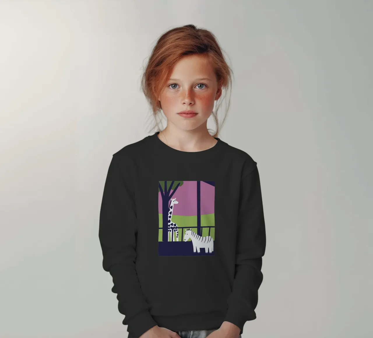 Giraffa e zebra felpa bambino da TRENDY POSTER SHOP