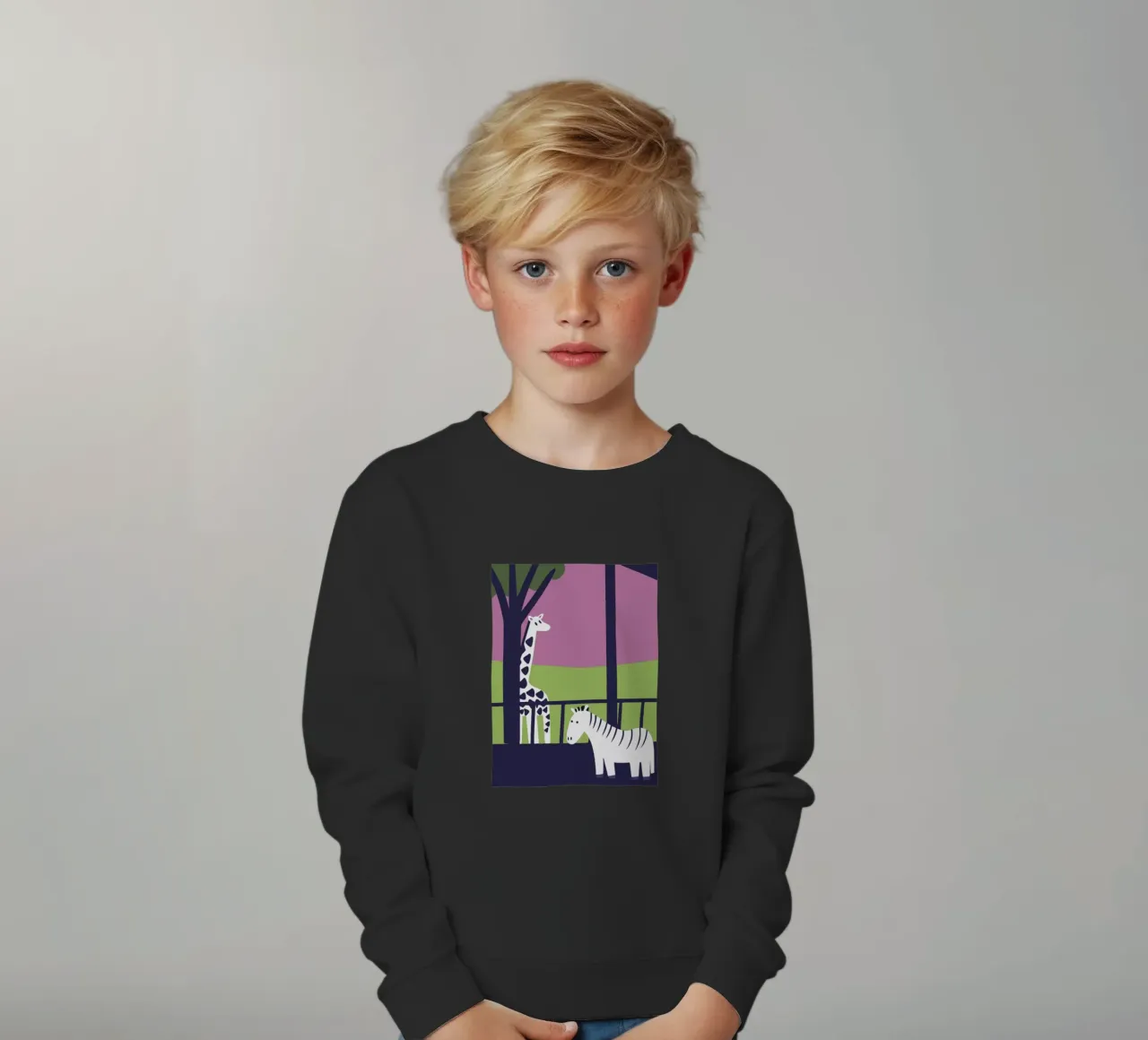 Giraffa e zebra felpa bambino da TRENDY POSTER SHOP
