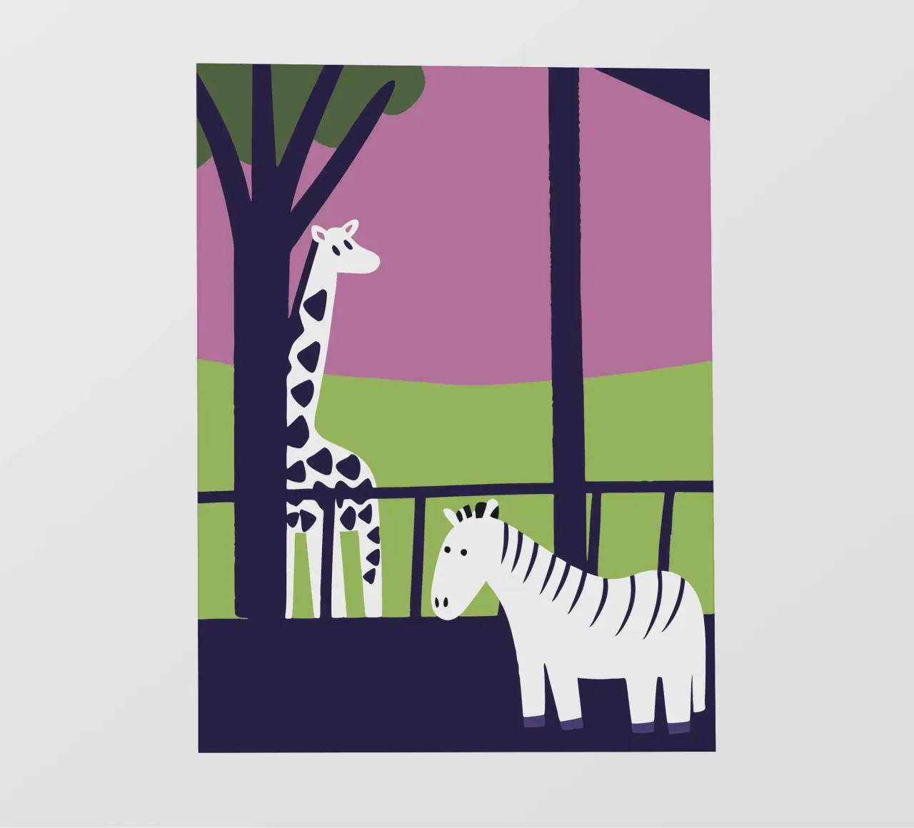 Giraffa e zebra pellicola backlit da TRENDY POSTER SHOP