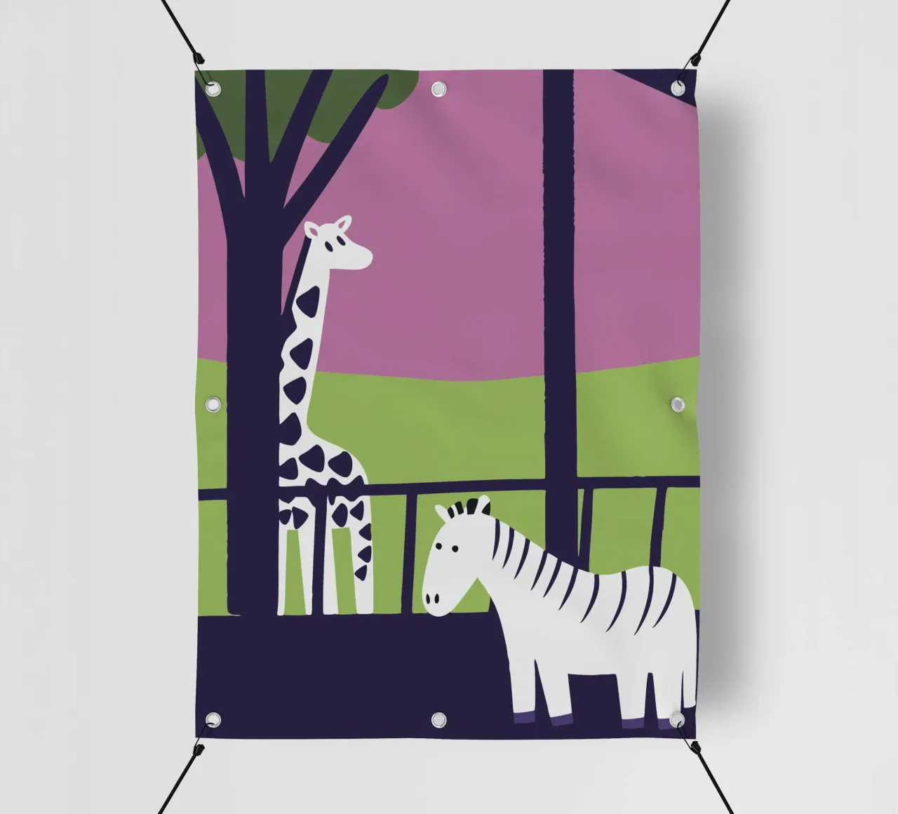 Giraffa e zebra telo in pvc da TRENDY POSTER SHOP