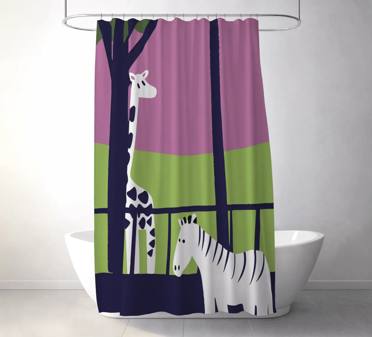 Giraffa e zebra tenda da doccia da TRENDY POSTER SHOP