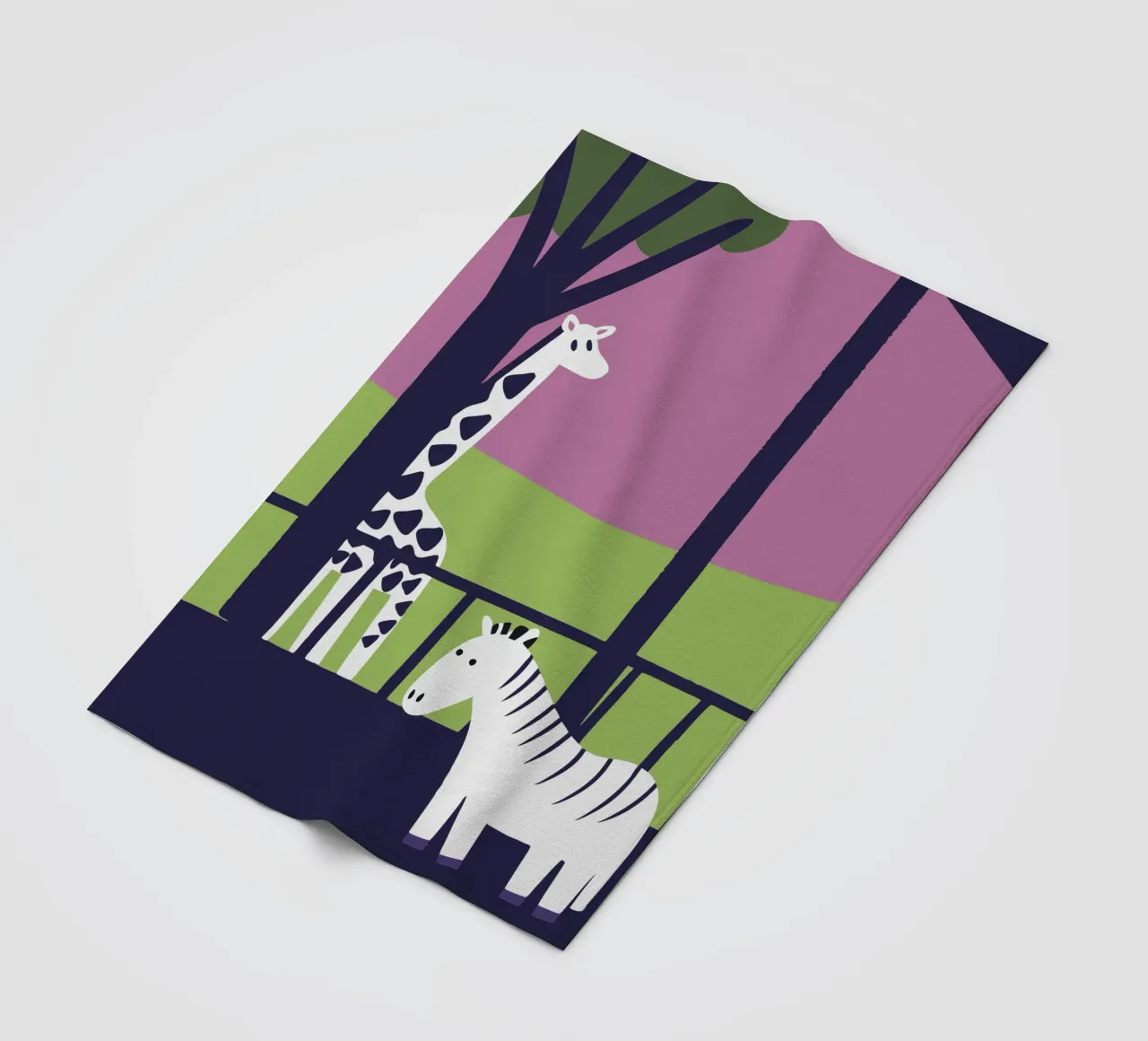 Giraffa e zebra coperta in pile da TRENDY POSTER SHOP