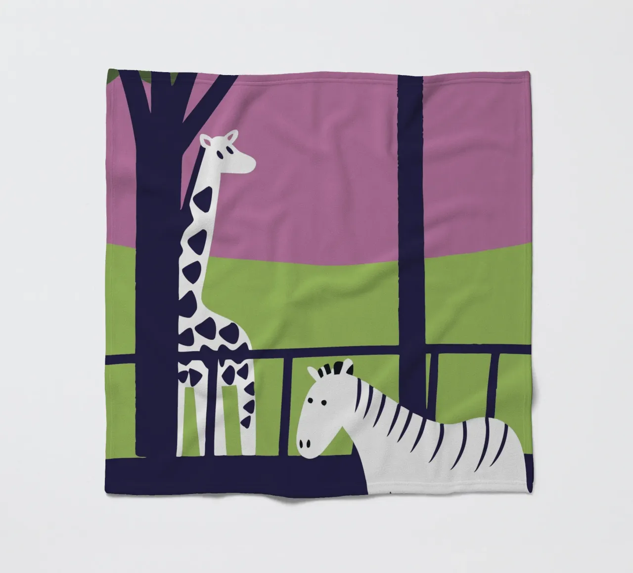 Giraffa e zebra coperta in pile da TRENDY POSTER SHOP
