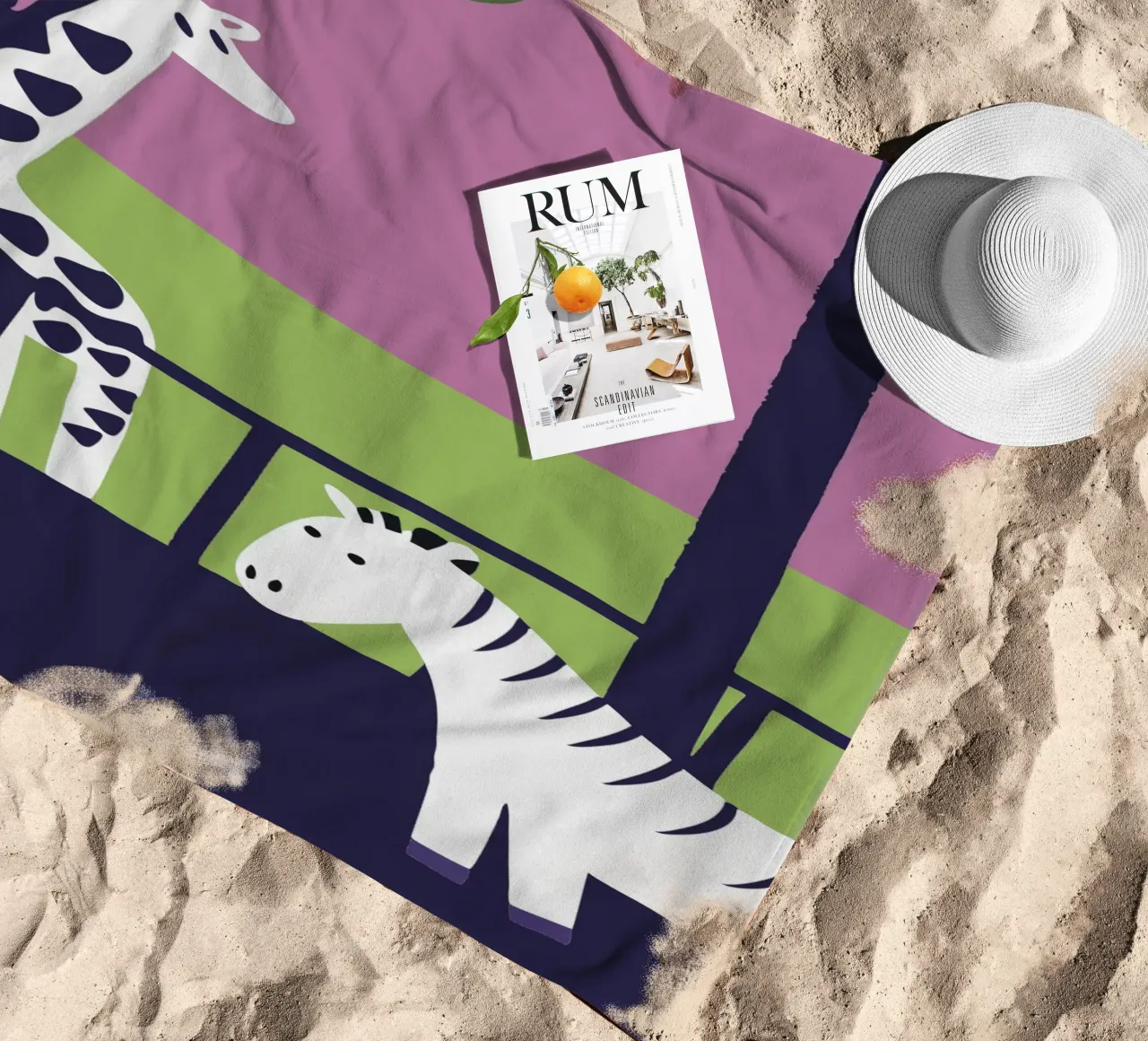 Giraffa e zebra telo mare da TRENDY POSTER SHOP