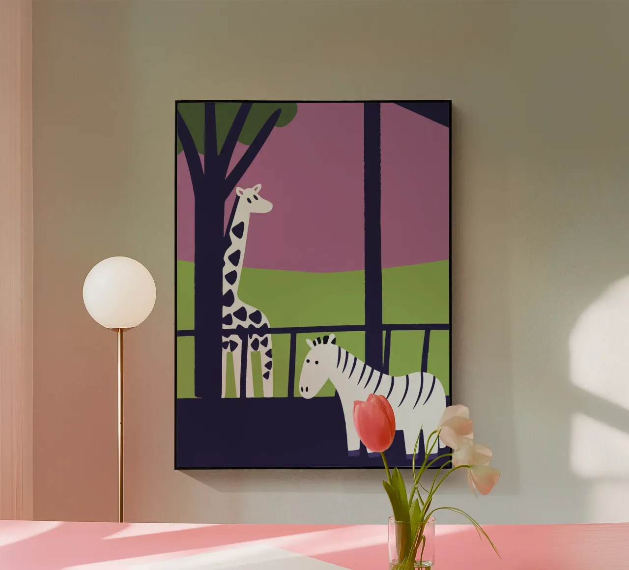 Giraffa e zebra plexiglass da TRENDY POSTER SHOP
