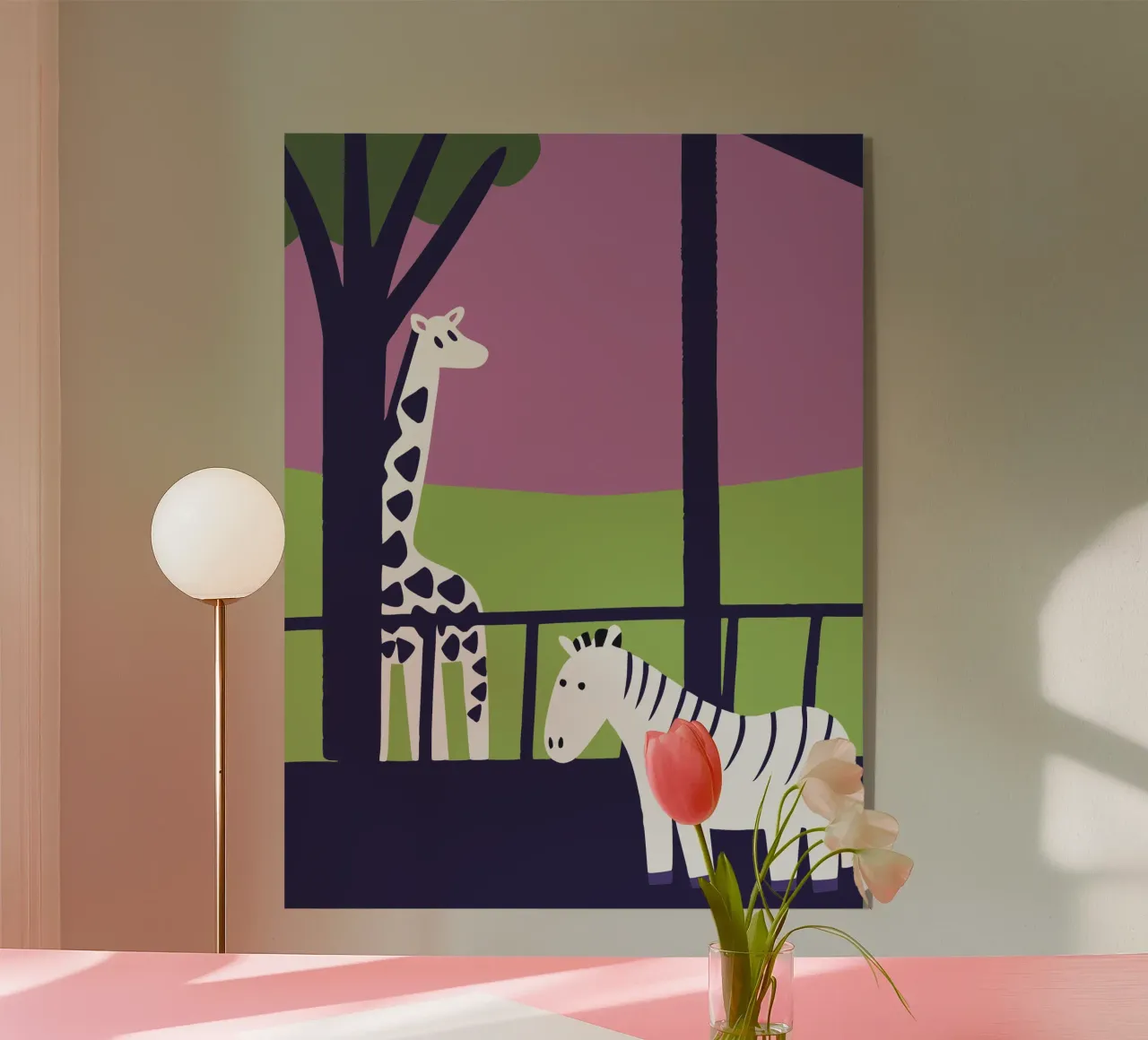 Giraffa e zebra plexiglass da TRENDY POSTER SHOP