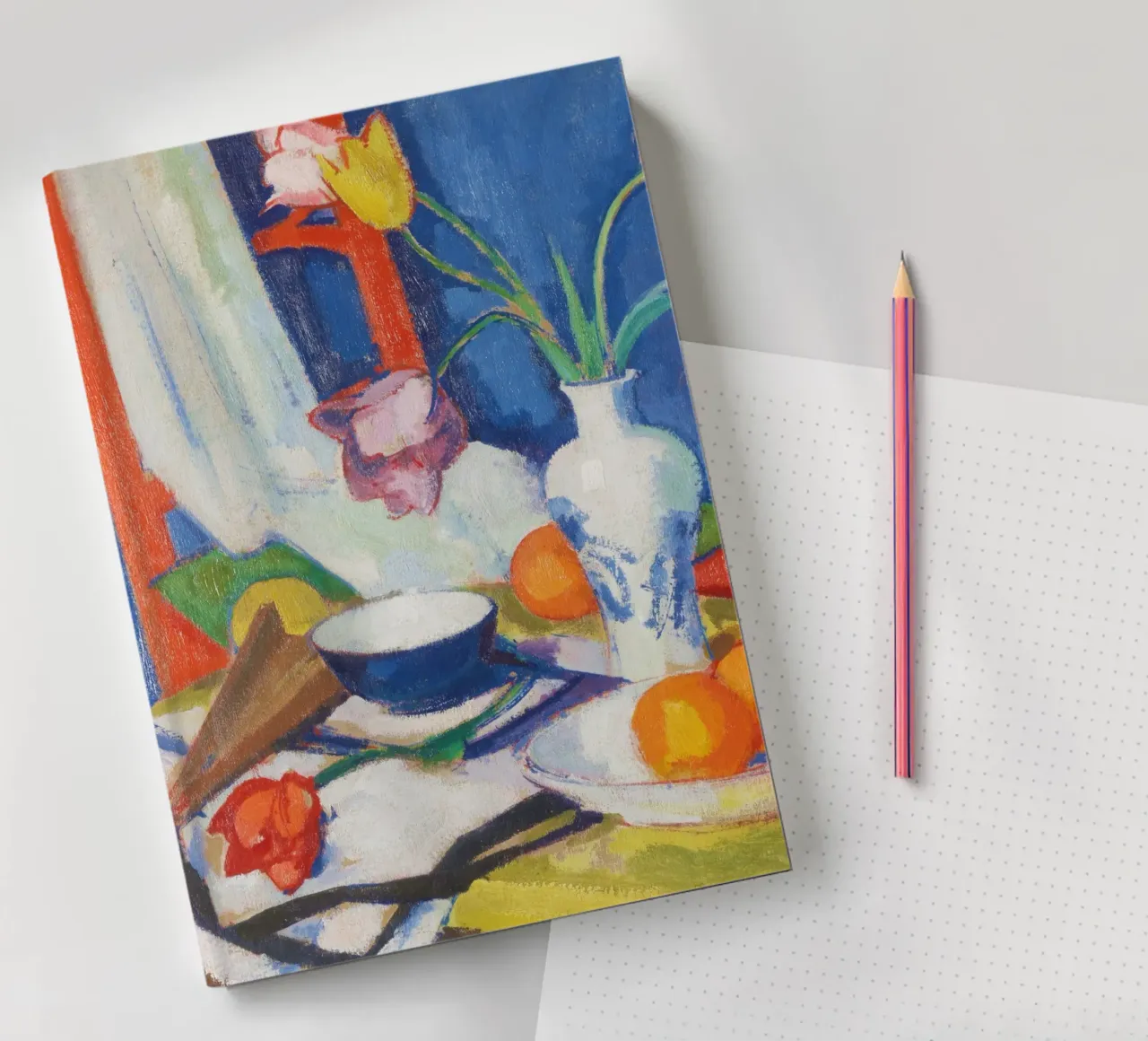 “Still Life with Tulips and Oranges” by Samuel John Peploe notebook by Pretty Flowers Vintage Botanicals