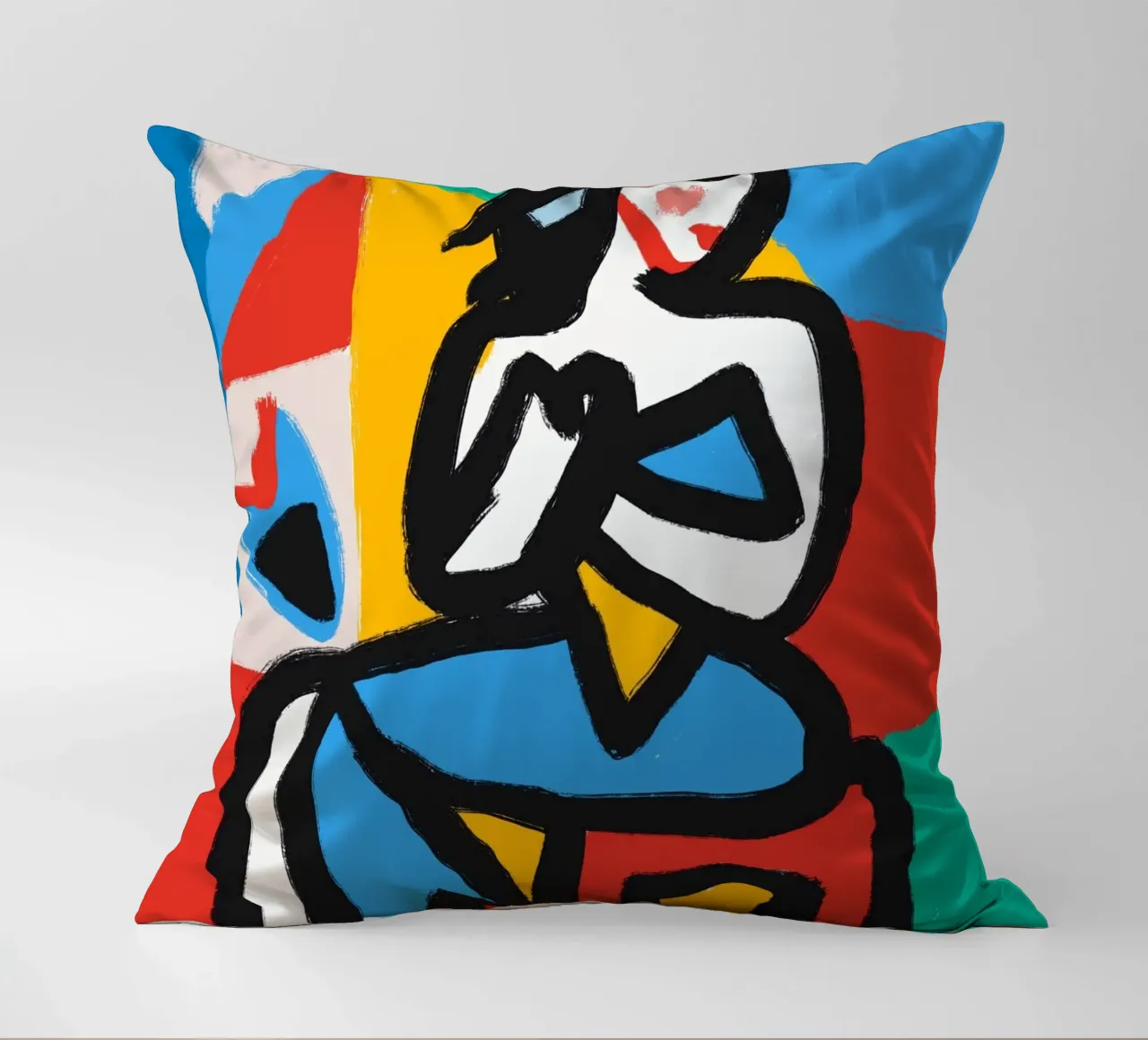 Tropical bath decorative cushion by Little Dean