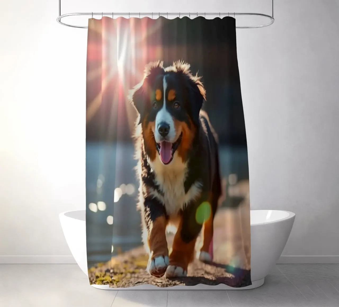 cute little puppies #6 shower curtain by Yumis.Beargang.and.Me