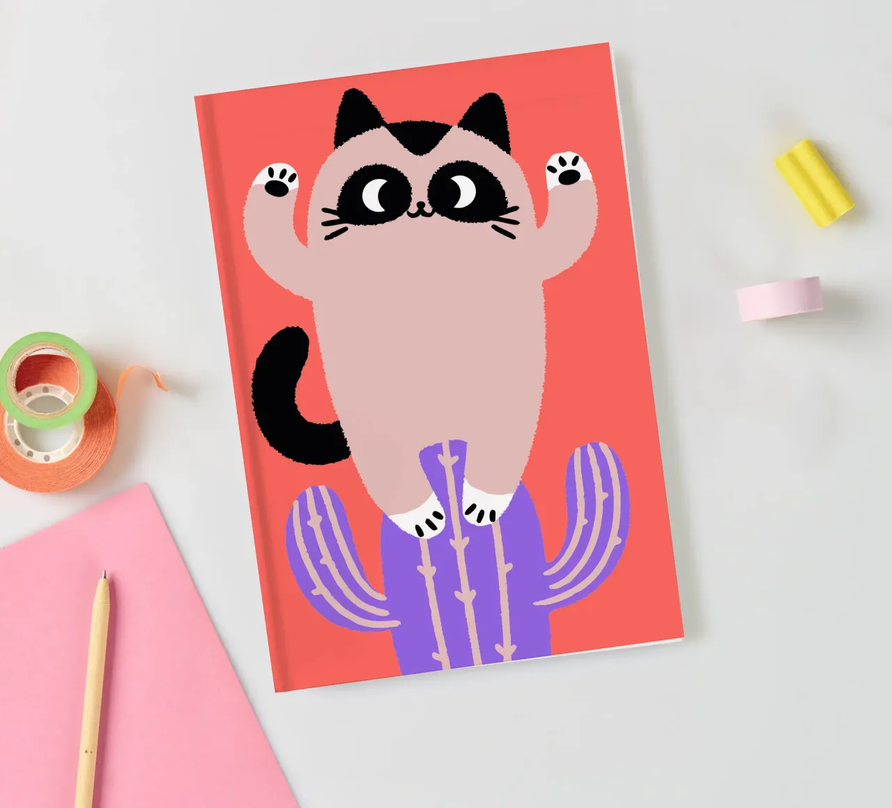 Cats and Cacti notebook by TRENDY POSTER SHOP