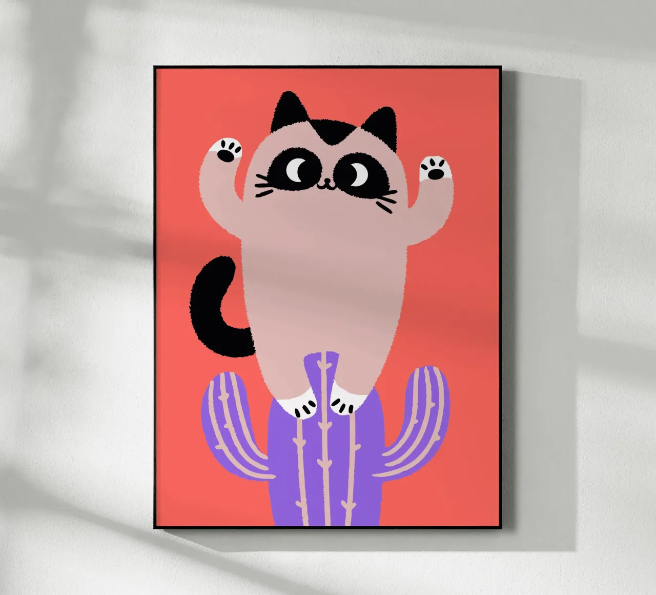 Gatti e cactus plexiglass da TRENDY POSTER SHOP