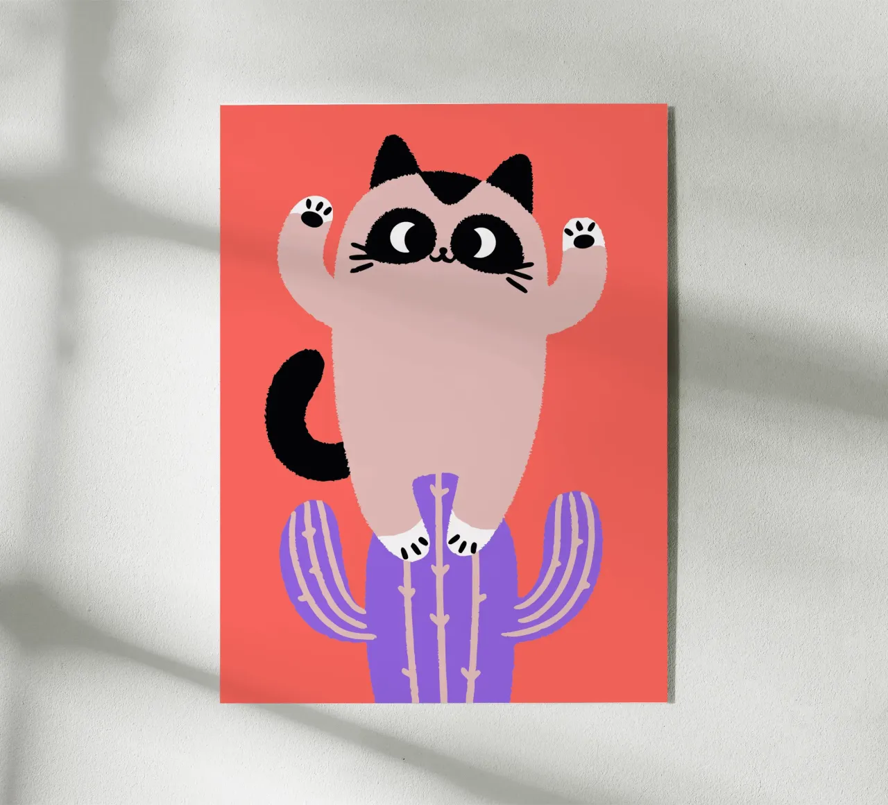 Gatti e cactus plexiglass da TRENDY POSTER SHOP