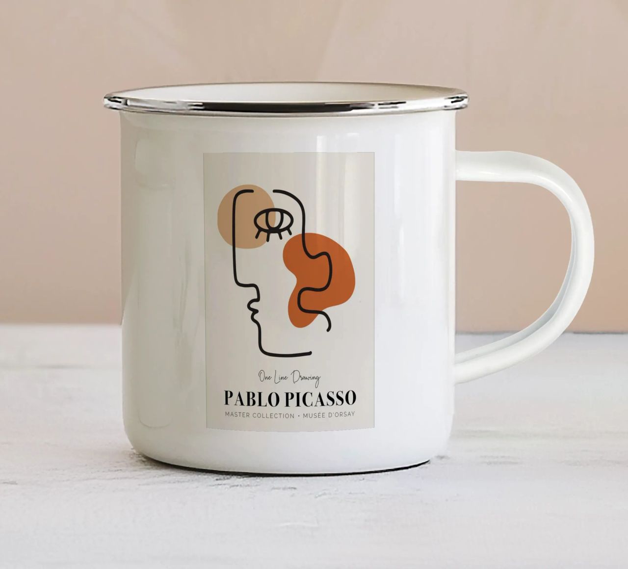 One Line Drawing I tazza in smalto da SmithBurk